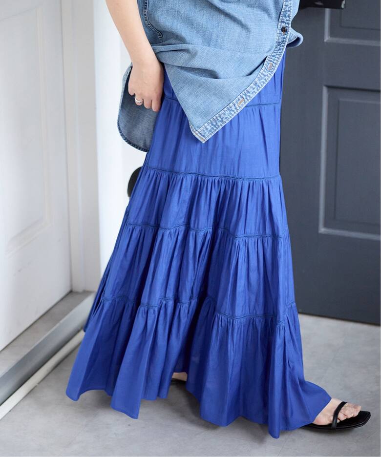 オリエンタルティアードスカート（ロング・マキシ丈スカート  