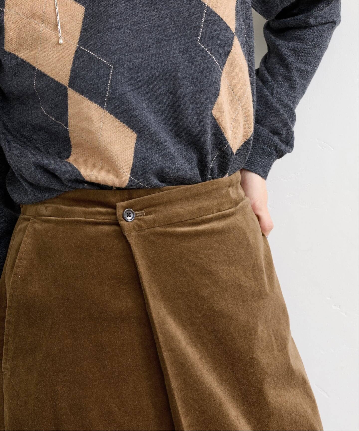 Velour wrap skirt（ロング・マキシ丈スカート）｜JOURNAL STANDARD