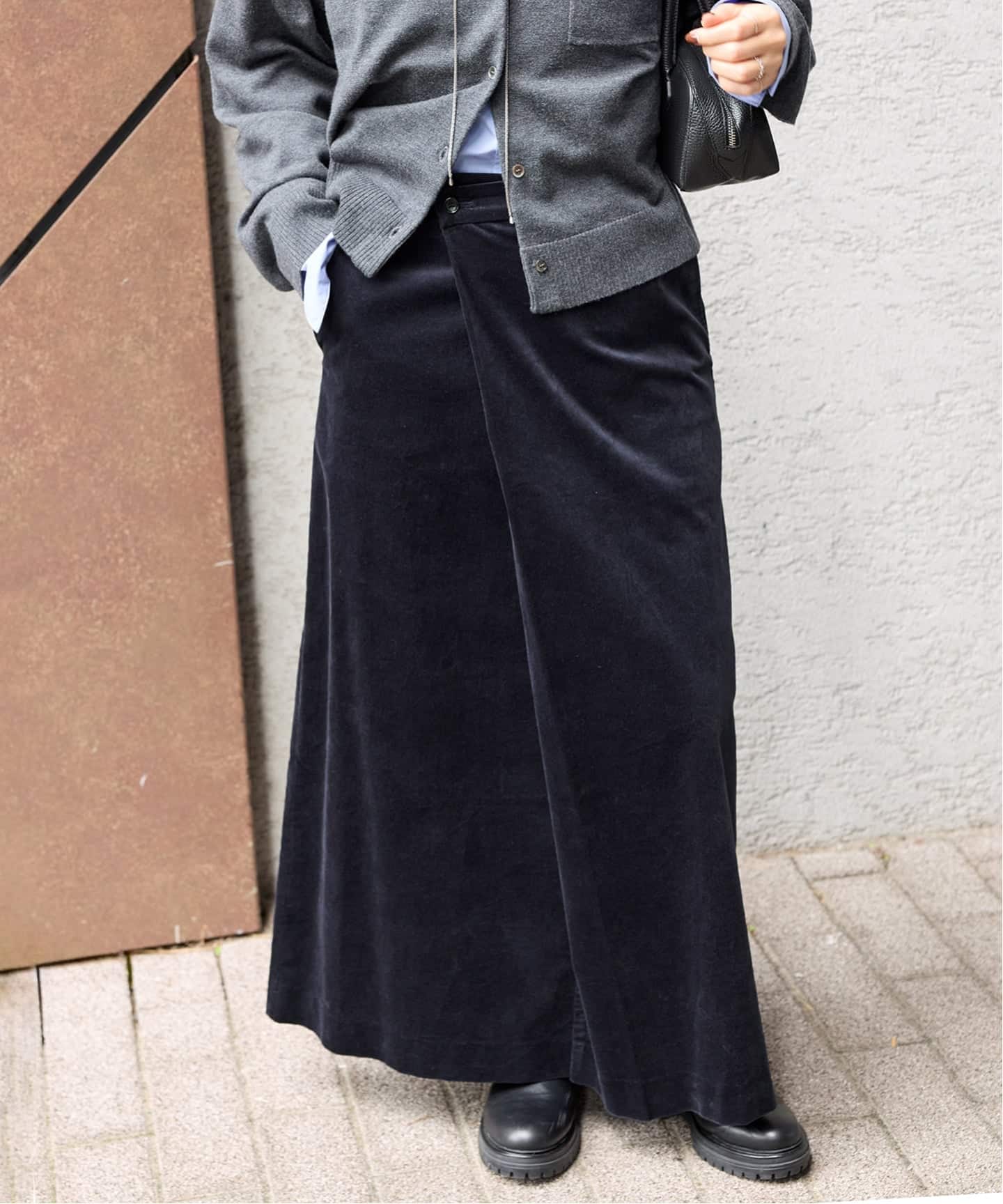 Velour wrap skirt（ロング・マキシ丈スカート）｜JOURNAL STANDARD