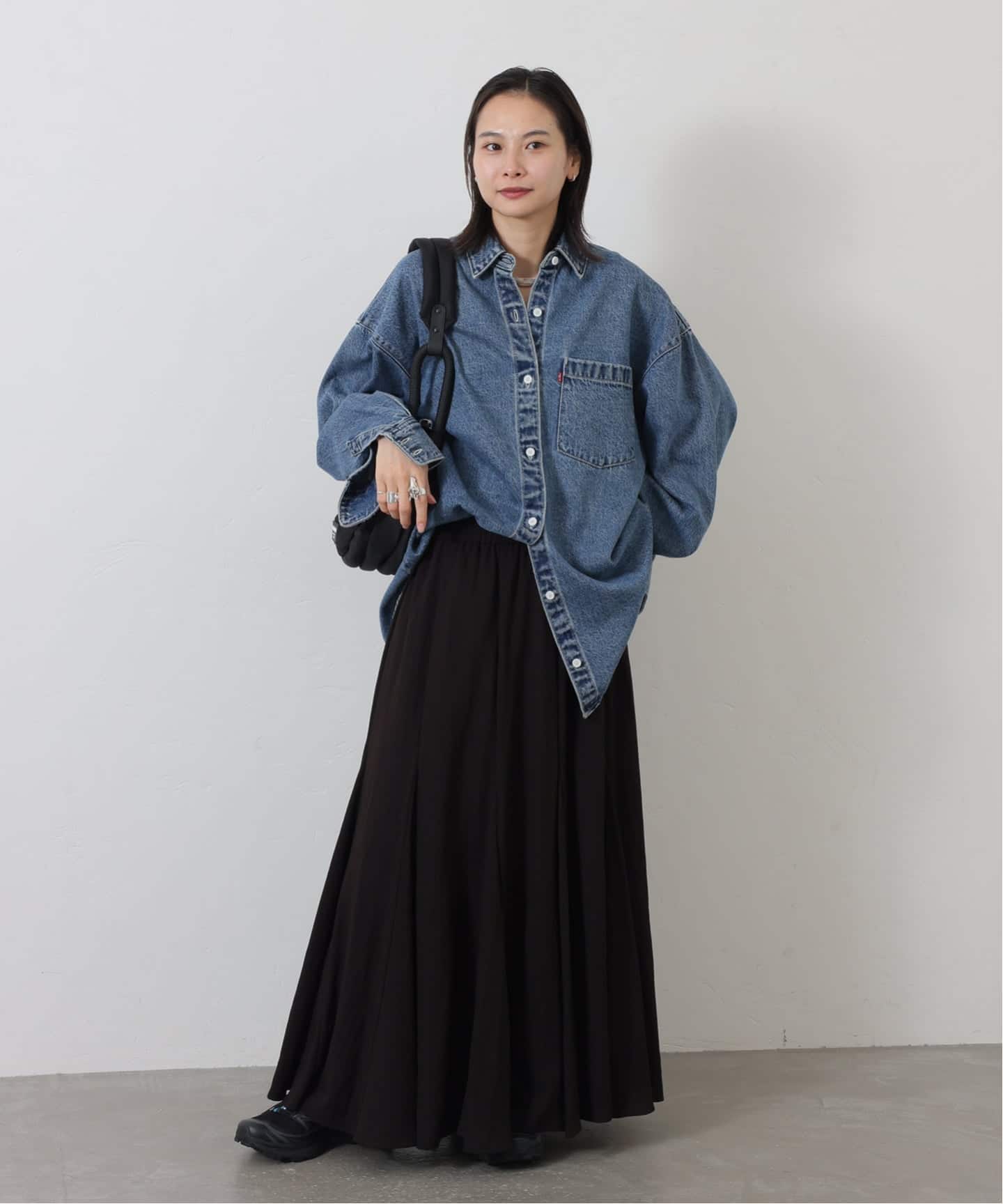 スカート fyyhj Y's BORN PRODUCT] COTTON TWILL FLARE GUSSET FLARE SKIRT(XS
