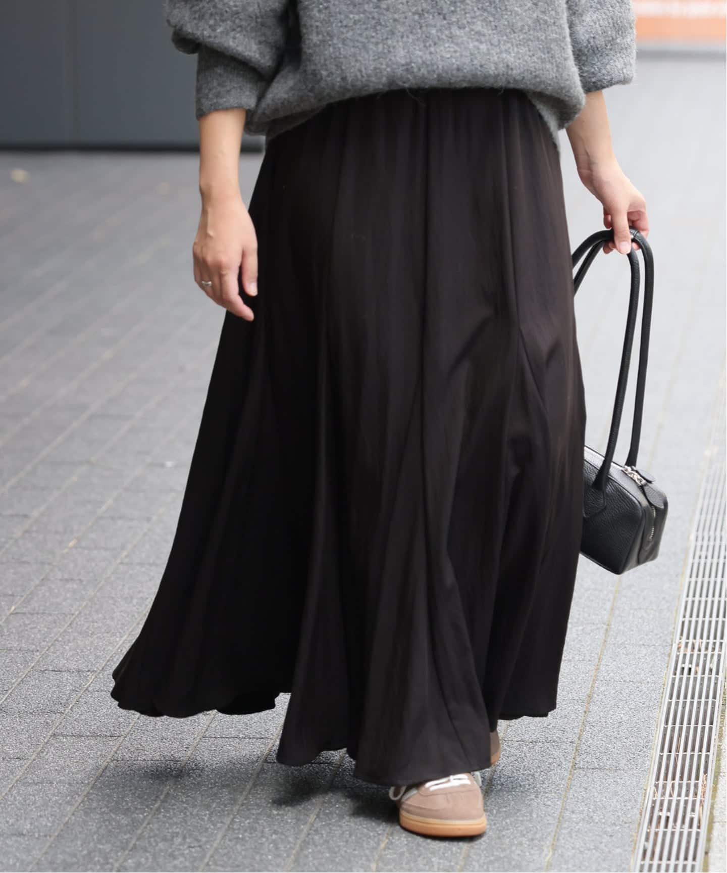 レーヨンナイロンツイルスカート（ロング・マキシ丈スカート