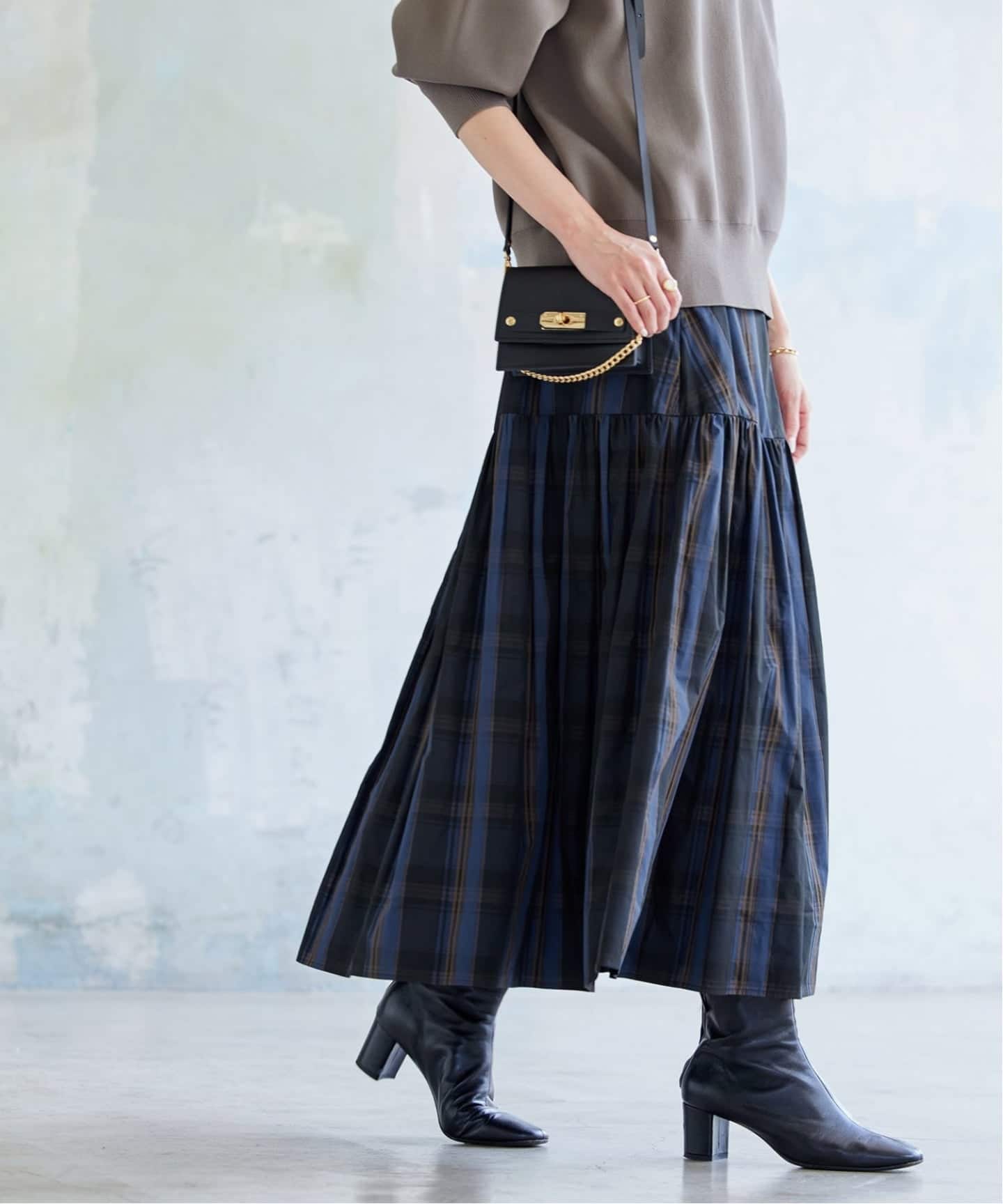 美品journal standard luxe メモリータフタ スカート 黒 メモリータフタ スカート（スカート）｜JOURNAL STANDARD LUXE