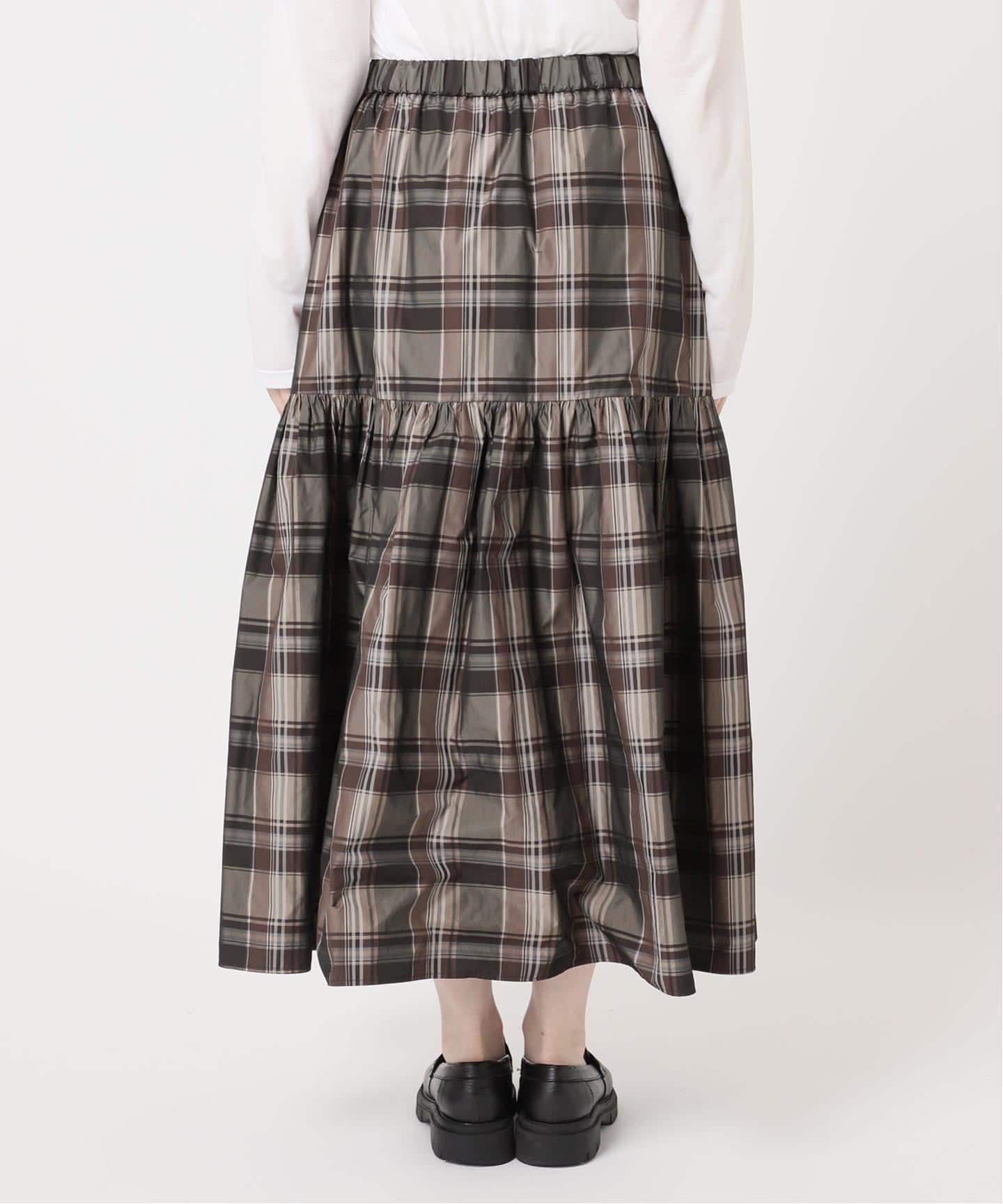 美品journal standard luxe メモリータフタ スカート 黒 メモリー