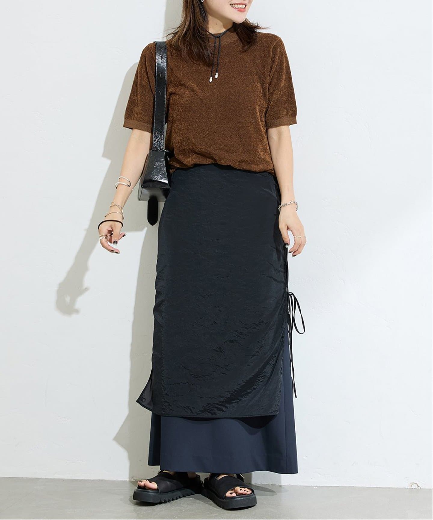 【LOW CLASSIC】 SEE-THROUGH BUTTON LOOP SKIRT 3色 LOW CLASSIC/ロウ クラシック】SEE-THROUGH BUTTON LOOP SKIR