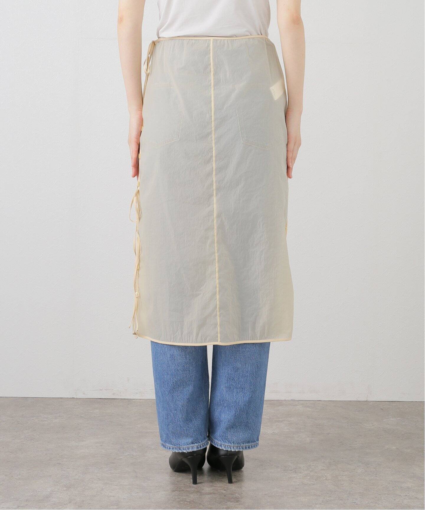 【LOW CLASSIC】 SEE-THROUGH BUTTON LOOP SKIRT 3色 LOW CLASSIC/ロウ クラシック】SEE-THROUGH BUTTON LOOP SKIR