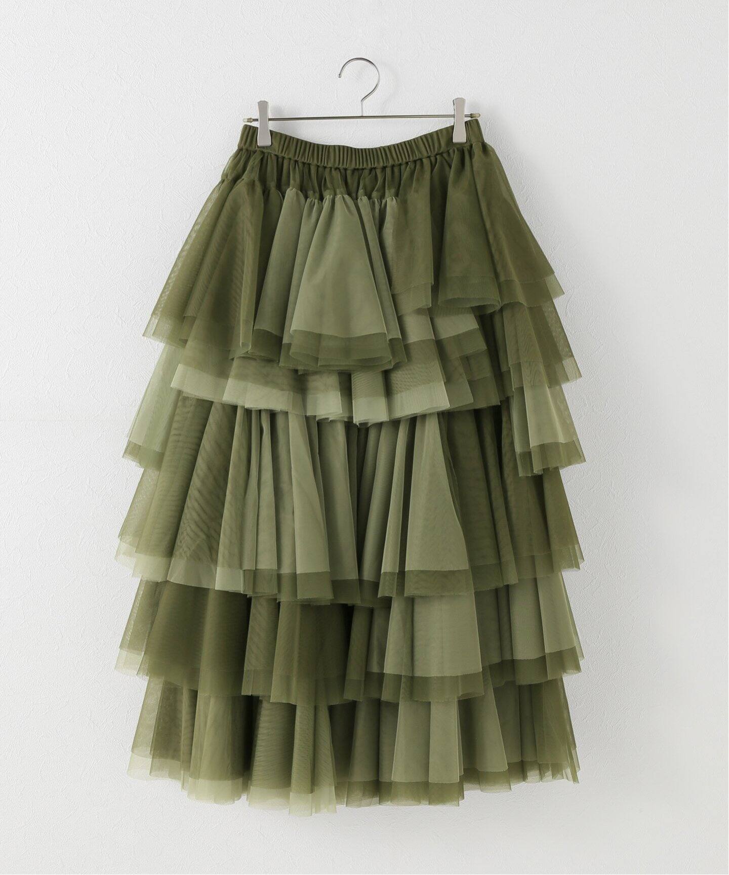 VIVIANO / ヴィヴィアーノ】Tulle Ruffle Tiered Skirt:スカート VW VIVIANO OBLLQUE SKIRT 新品タグ付