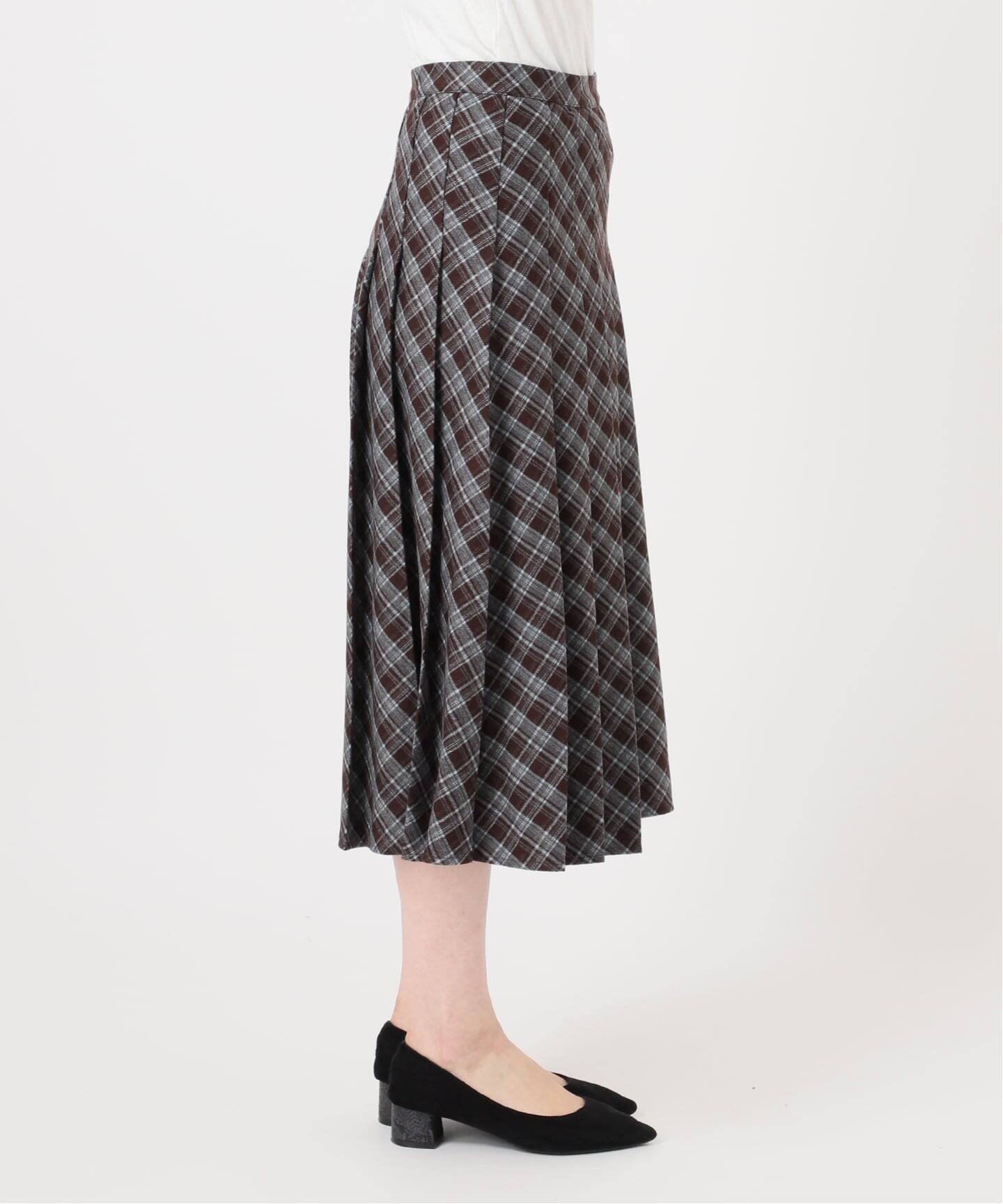 oriens チェック柄ひざ丈スカート フリーサイズ oriens チェック柄ひざ丈スカート フリーサイズ