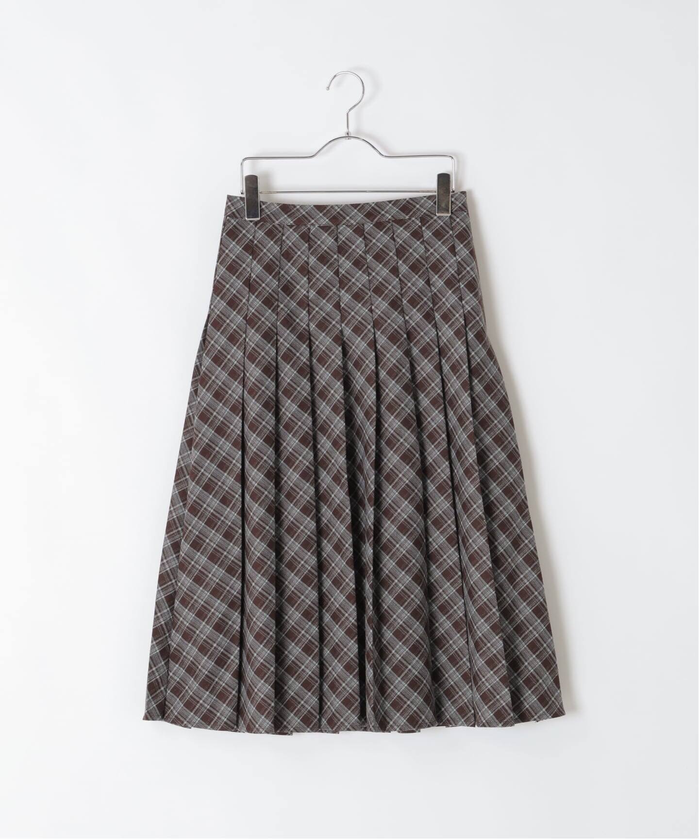 プリーツチェックスカート（ひざ丈スカート）｜Oriens JOURNAL