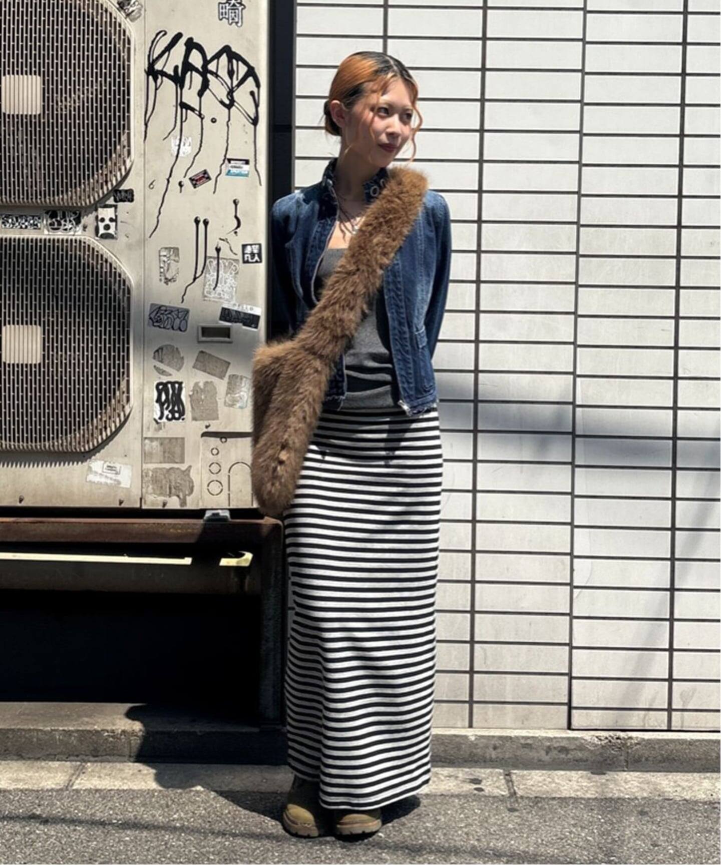 【完売商品】ボーダープリントスカート　オリエンスジャーナルスタンダード 追加予約》ボーダープリントスカート（ロング・マキシ丈スカート