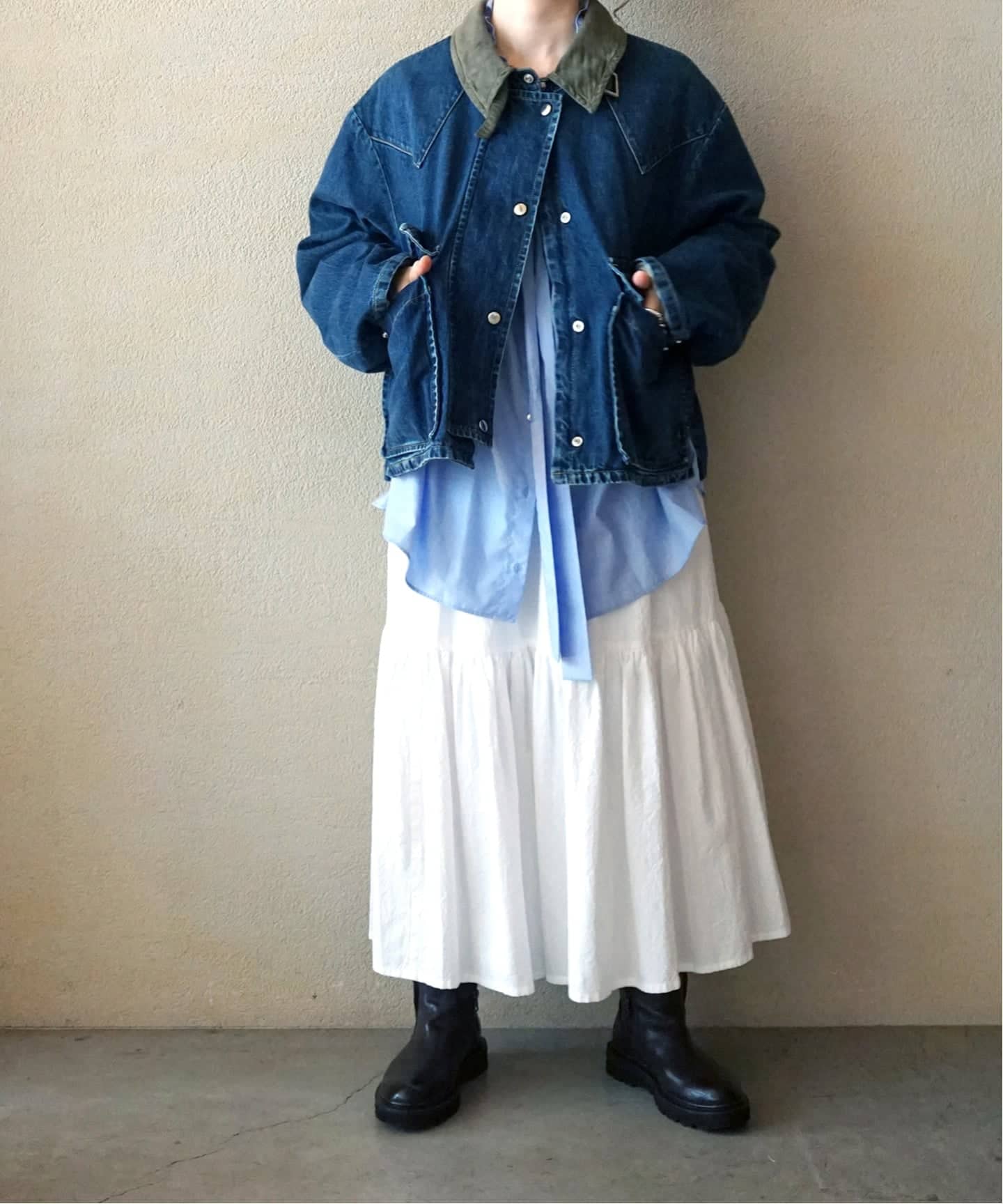 JOURNAL STANDARD Gジャン/FREE/コットン/WHT JOURNAL STANDARD デニムジャケット gジャン 「追加」ワーカーズ