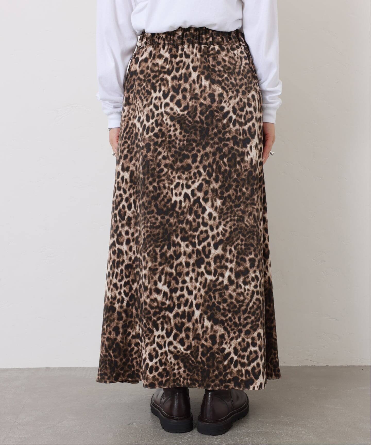 journal standard luxe マットサテンレオパ マキシスカート 追加予約》マットサテンレオパ マキシスカート（ロング・マキシ丈