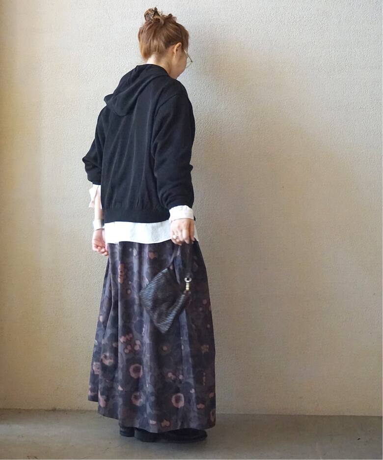 リバティNyリップフラワースカート（ロング・マキシ丈スカート  