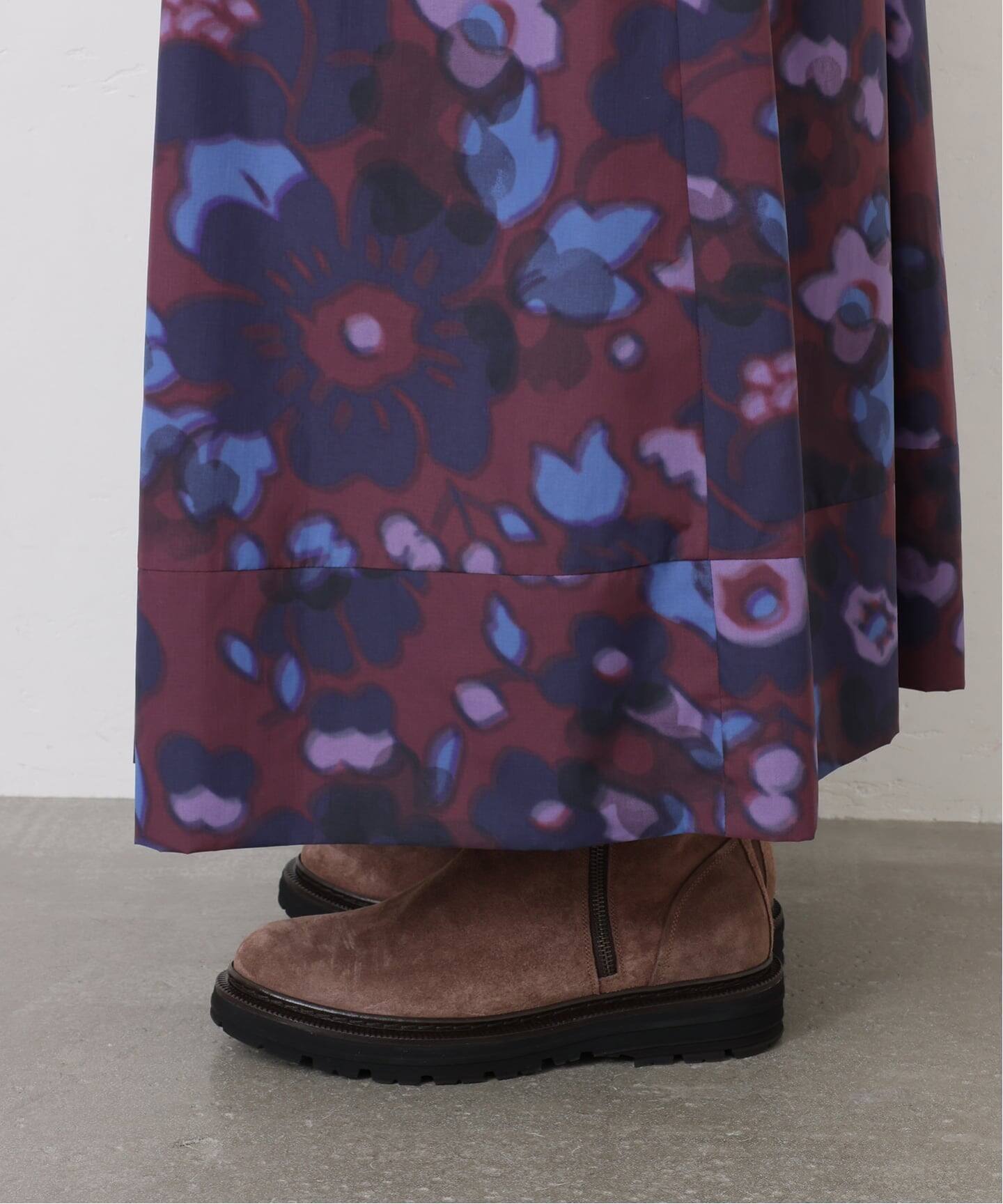 リバティNyリップフラワースカート（ロング・マキシ丈スカート