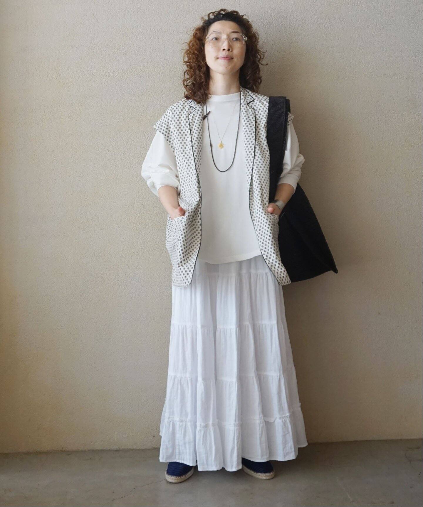 レイヤーガーゼ ギャザースカート（ロング・マキシ丈スカート  