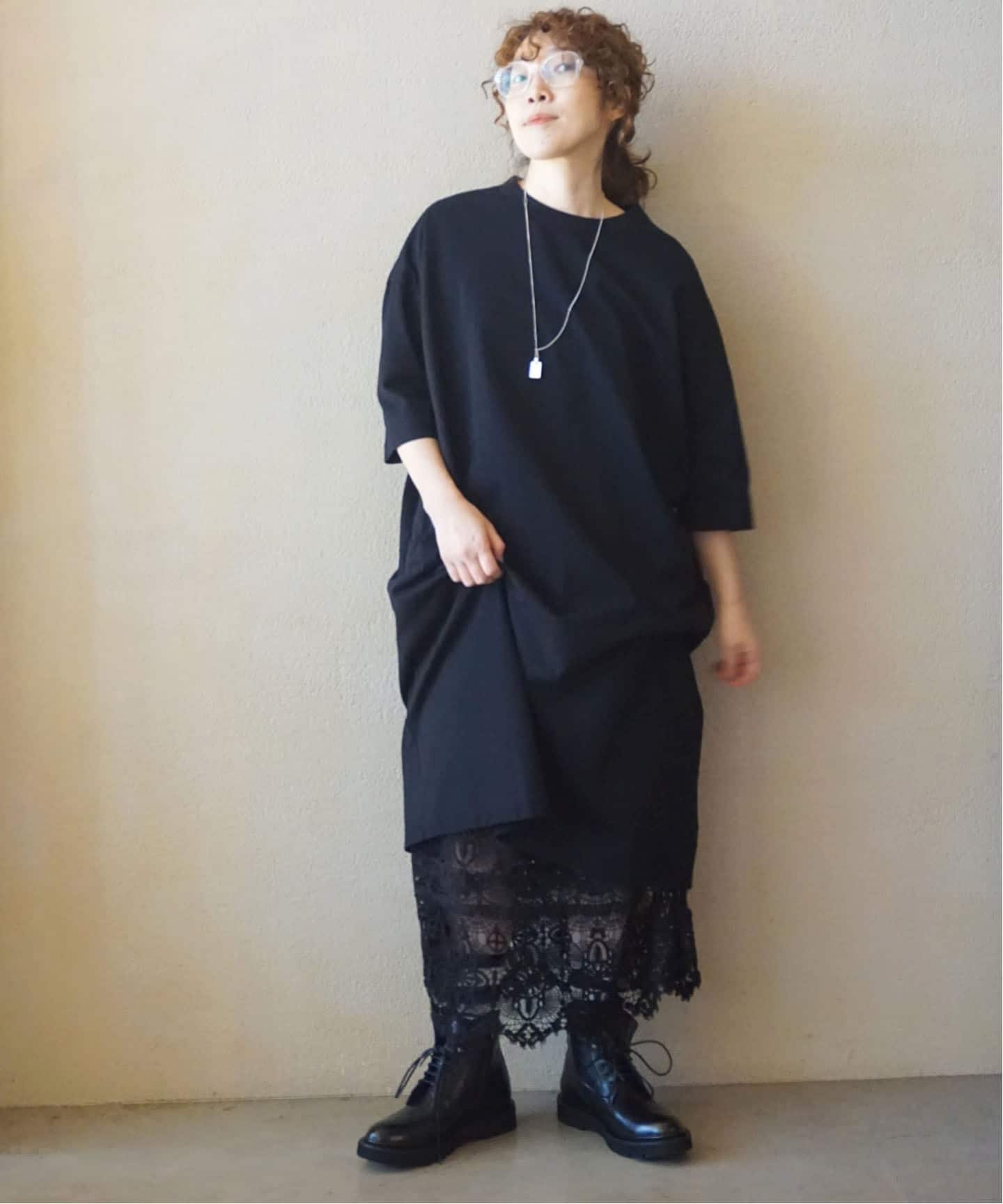 journal standard luxe レースMIXスカート ブラック 追加予約4》レースMIX スカート（その他スカート）｜journal standard