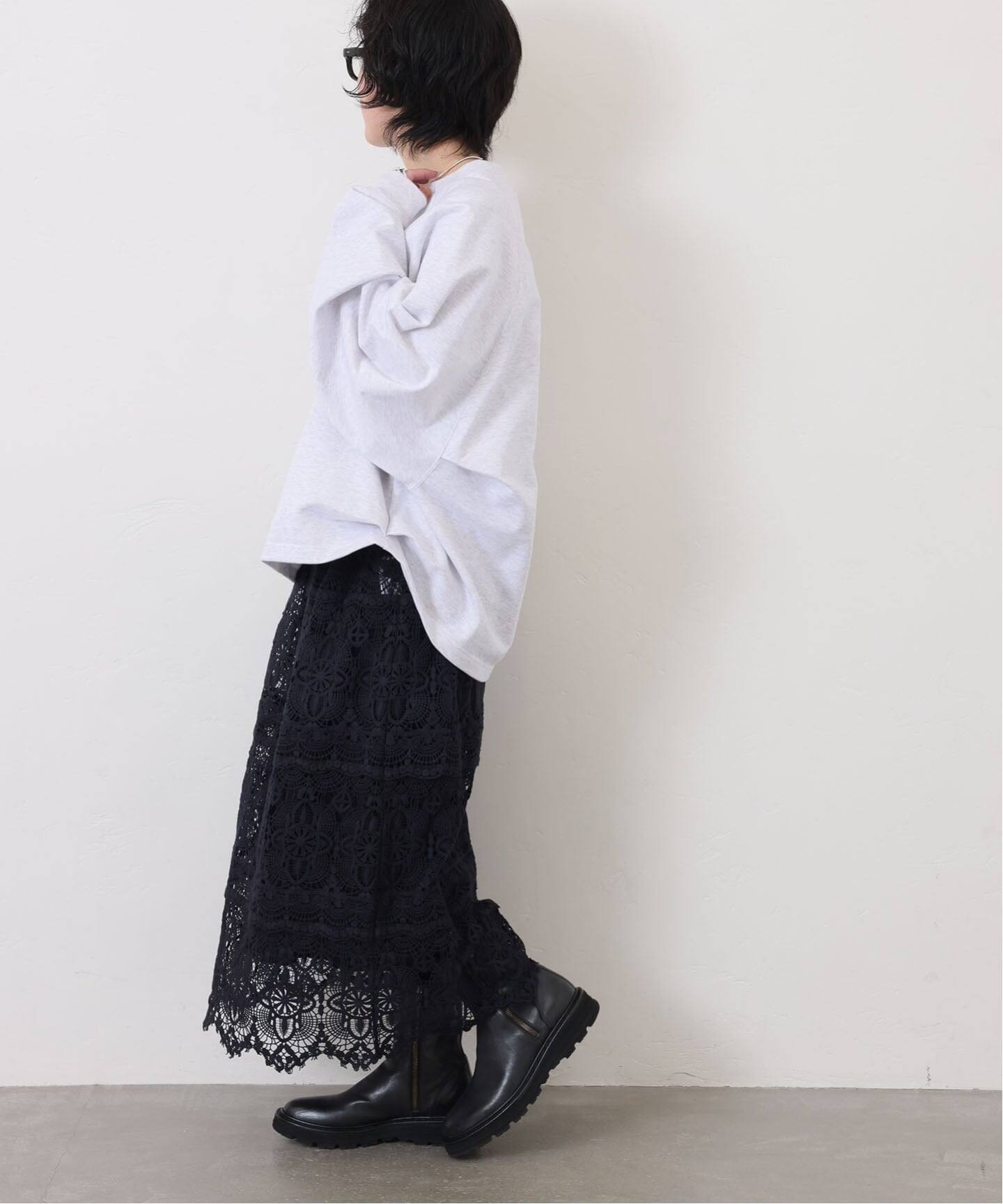 予約》レースMIX スカート（040）（その他スカート）｜journal