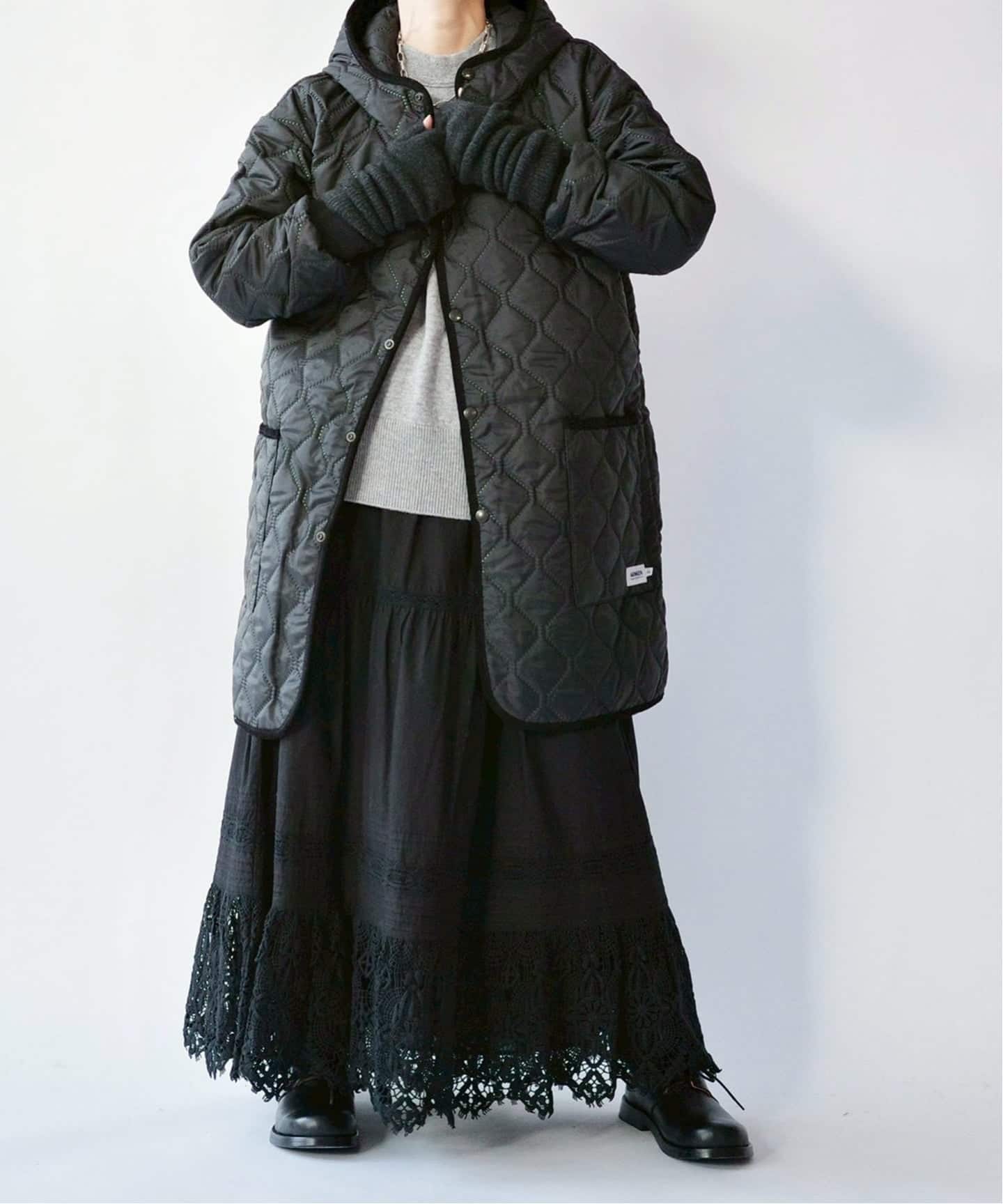 ポプリン レーススカート（ロング・マキシ丈スカート）｜journal