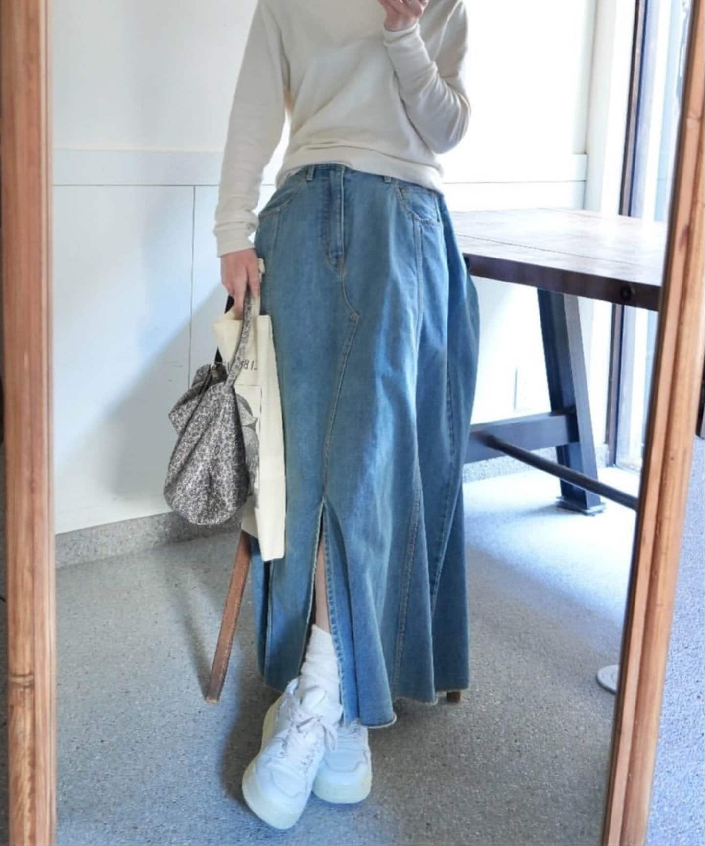 Journal standard luxe 11OZデニム スウィッチスカート 11OZデニム スウィッチスカート（デニムスカート）｜journal