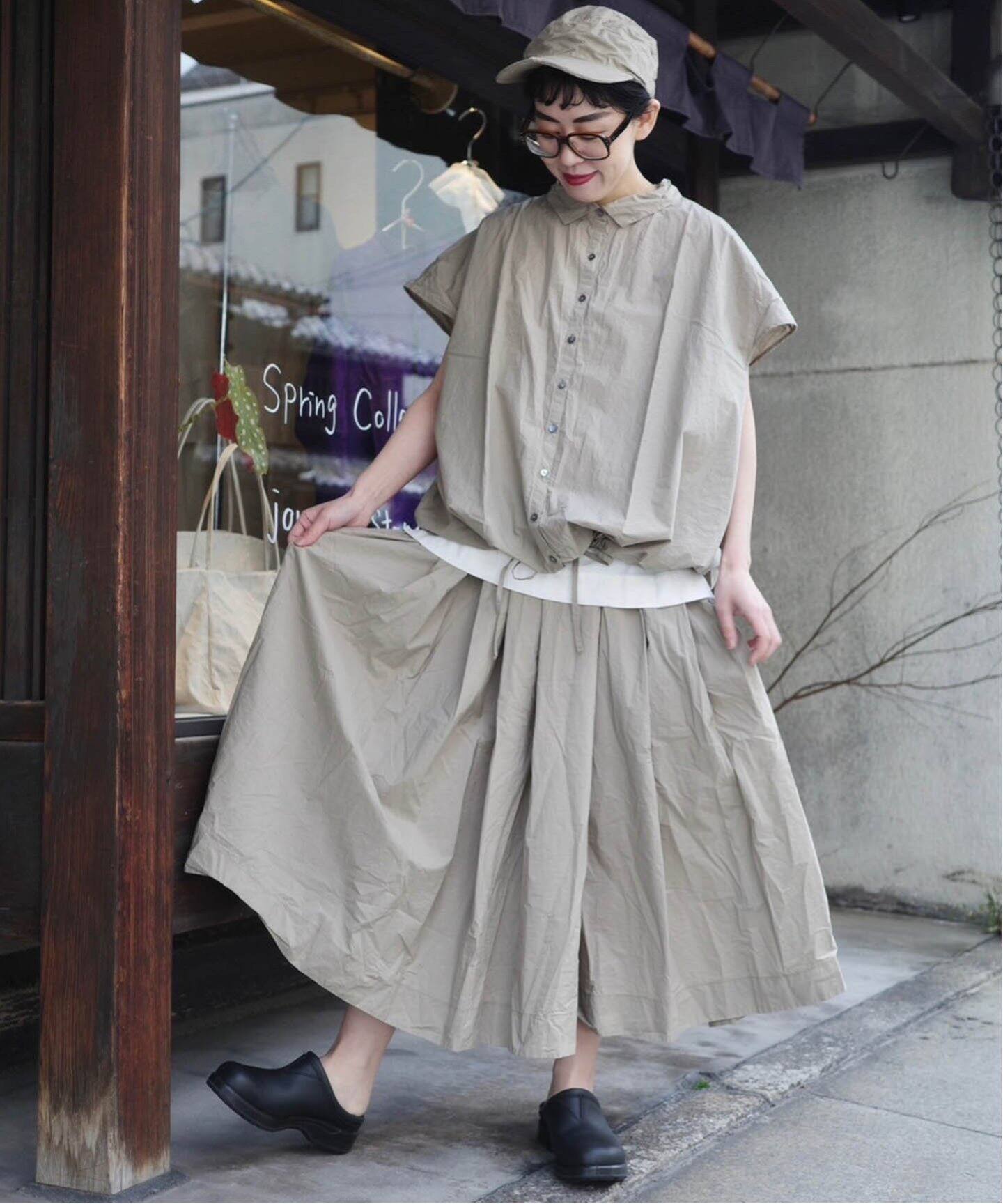 album di famiglia】PLEATED LONG SKIRT（ロング・マキシ丈スカート 