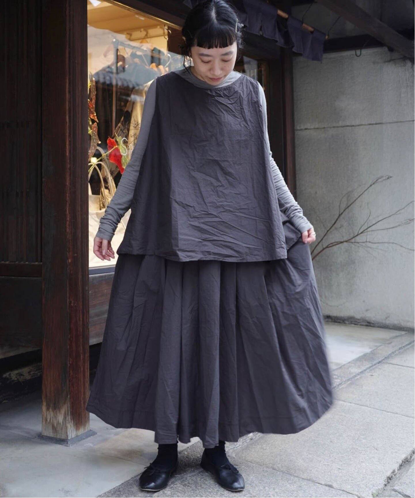 album di famiglia】PLEATED LONG SKIRT（ロング・マキシ丈スカート 