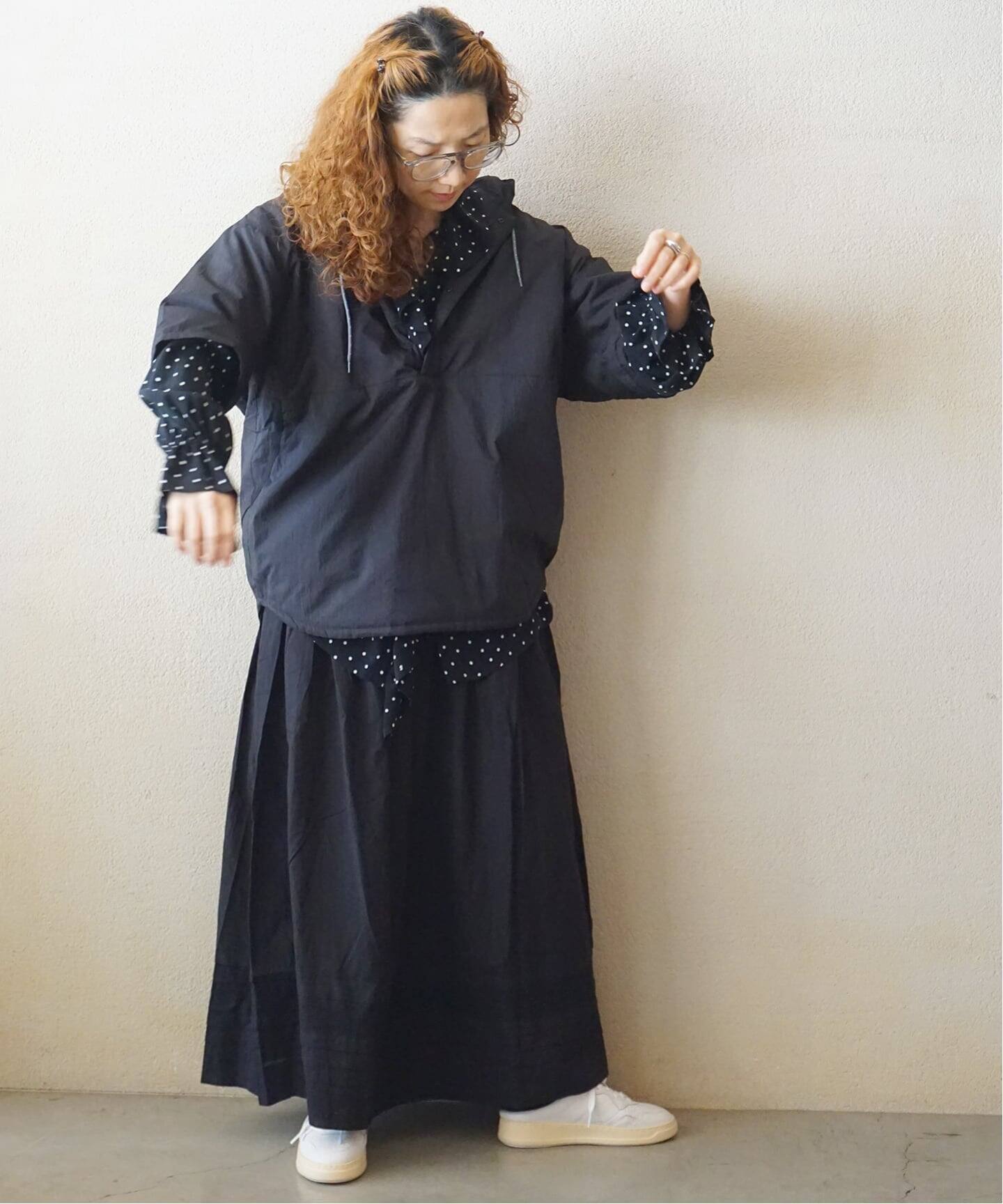 SOIL】CAMBRIC WITH LACE GATHERED SKIRT（ロング・マキシ丈スカート