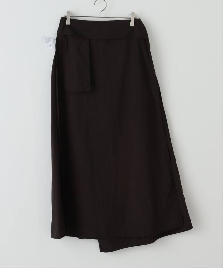 ATON】HAND DYED NYLON WRAPED SKIRT（ロング・マキシ丈スカート 
