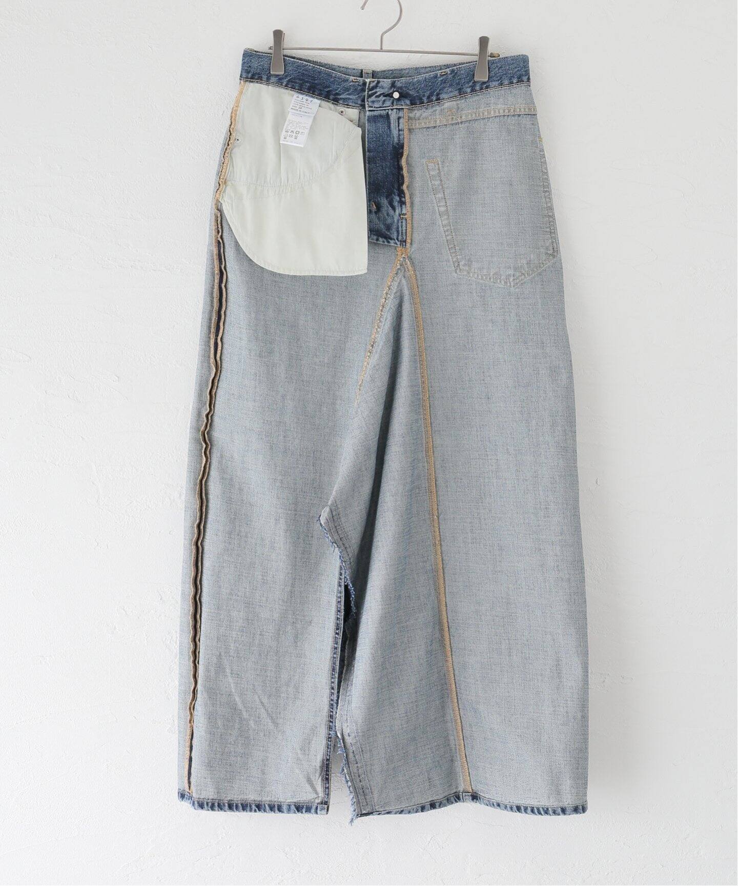 6397/シックススリーナインセブン】DECONSTRUCTED DENIM SKIRT（デニム  