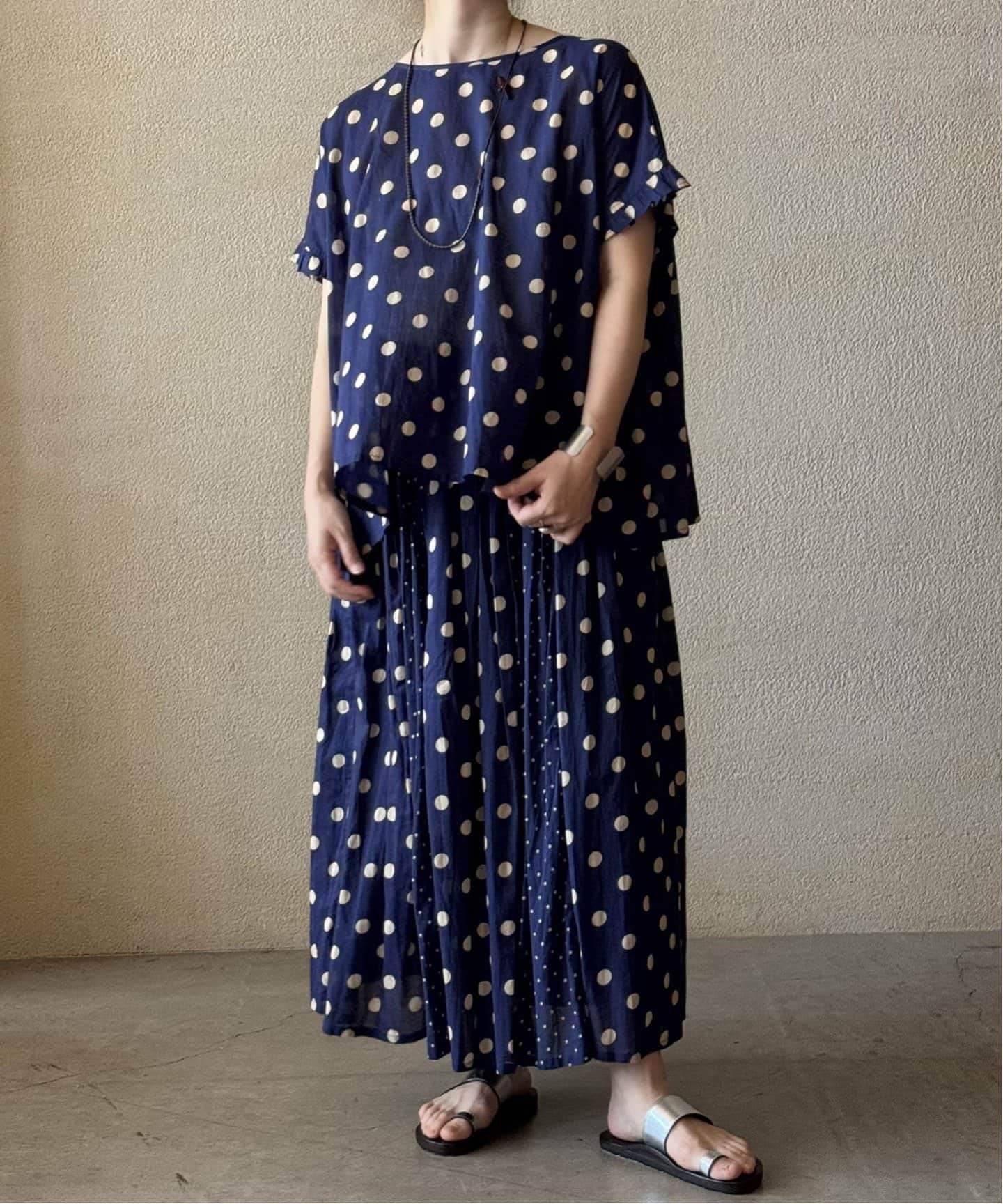 JOURNALSTANDARD LUXEジャーナルスタンダードラックス スカート SOIL】 DOT PRINT PATCHWORK GATHERED SKIRT（その他スカート