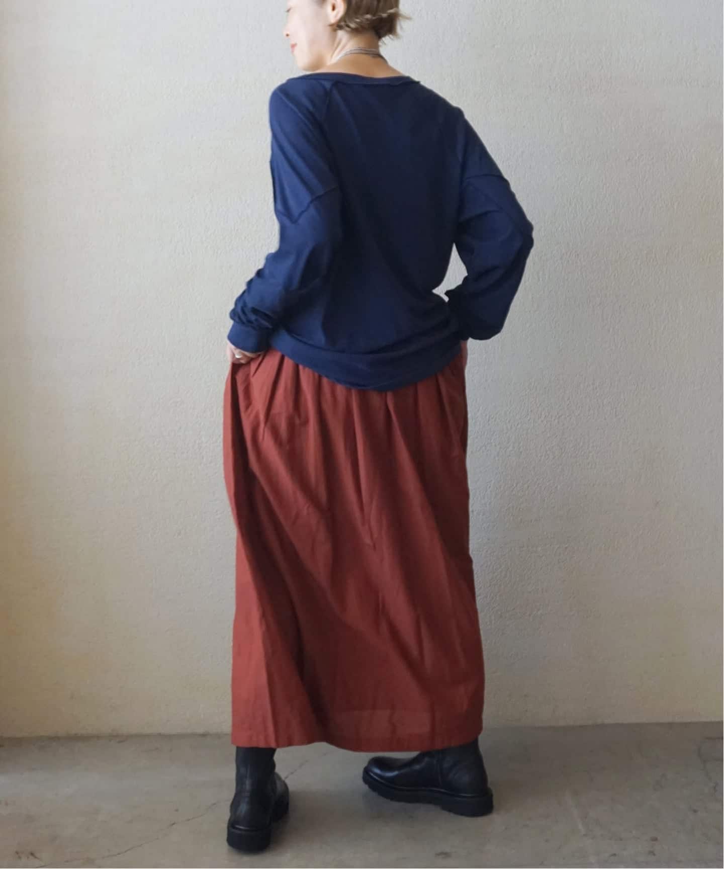 SOIL】 COTTON CAMBRIC GATHERED SKIRT（ロング・マキシ丈スカート