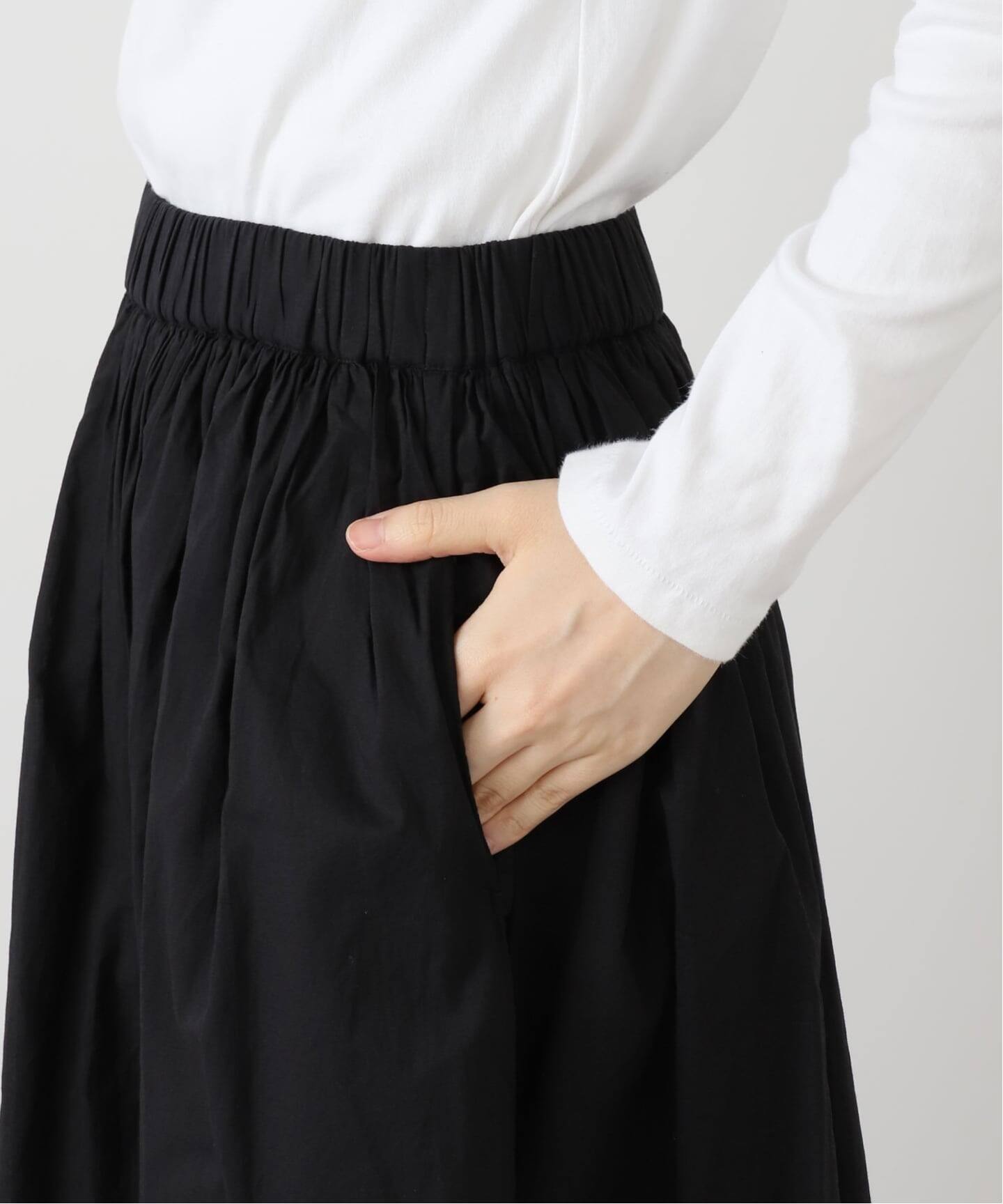 SOIL】 COTTON CAMBRIC GATHERED SKIRT（ロング・マキシ丈スカート