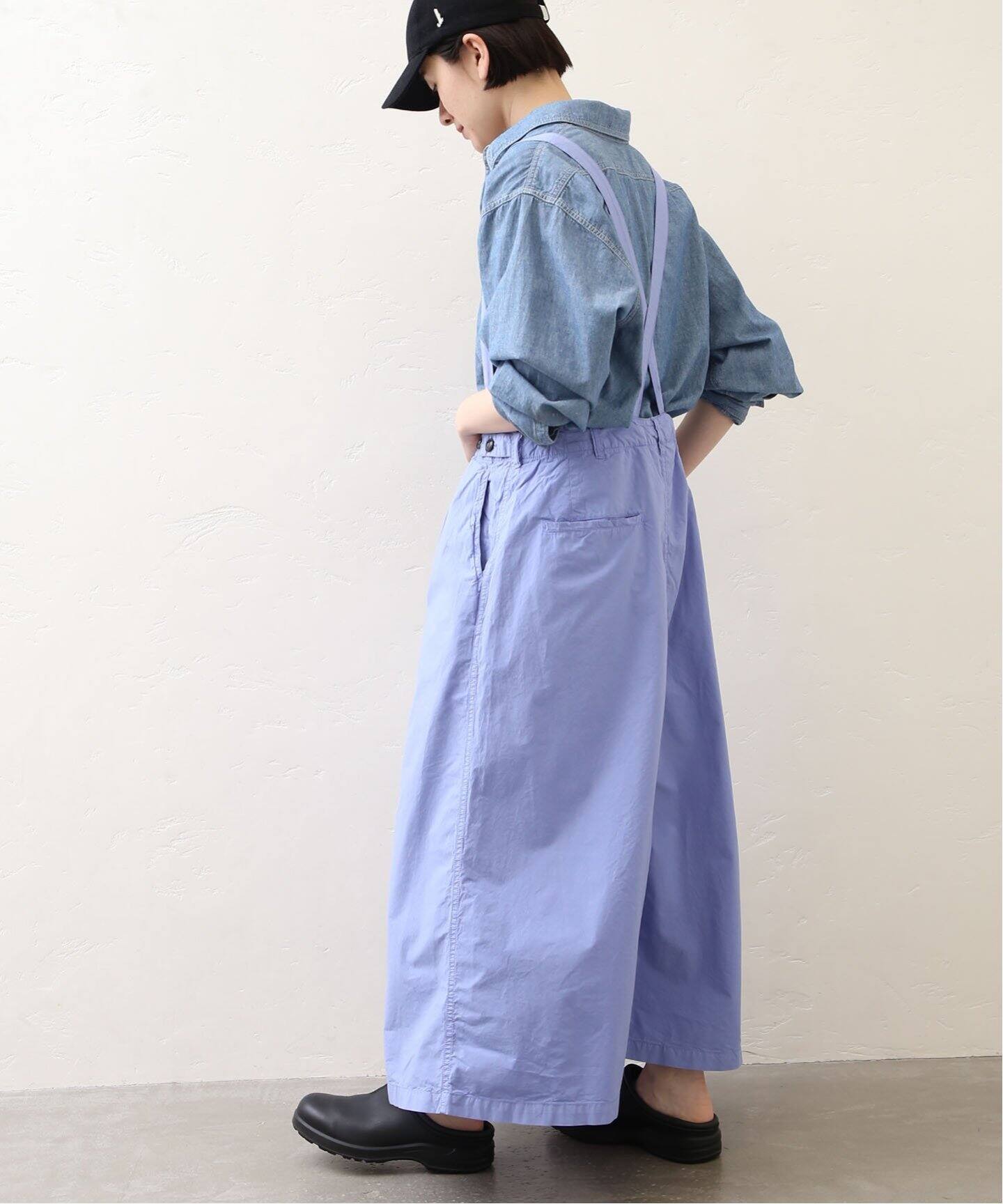 ARMEN】POPLIN SKIRT WITH SUSPENDERS（その他スカート