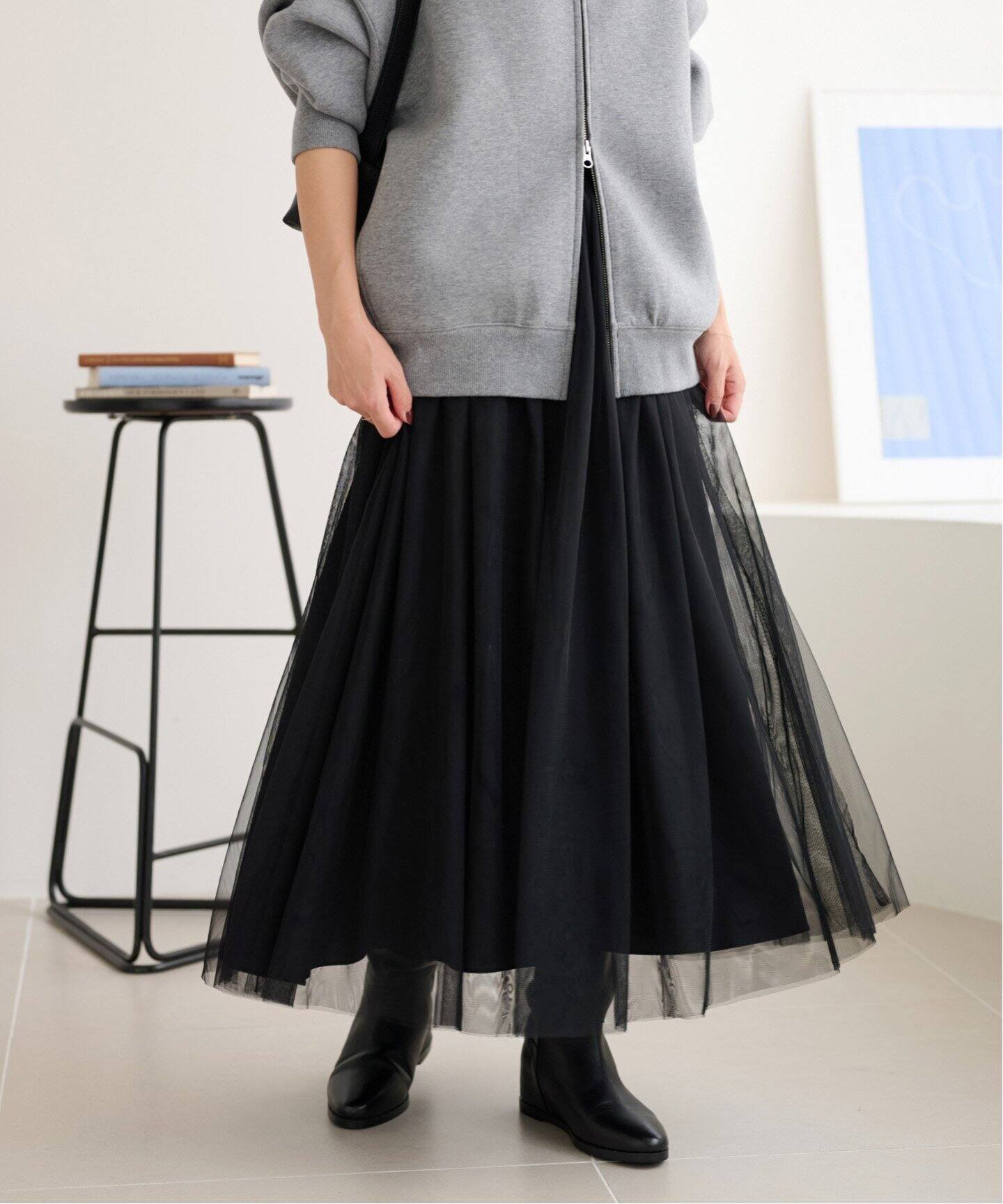 Theory ワイドリブ ウォッシャブル スカート（おすすめコーディネート  