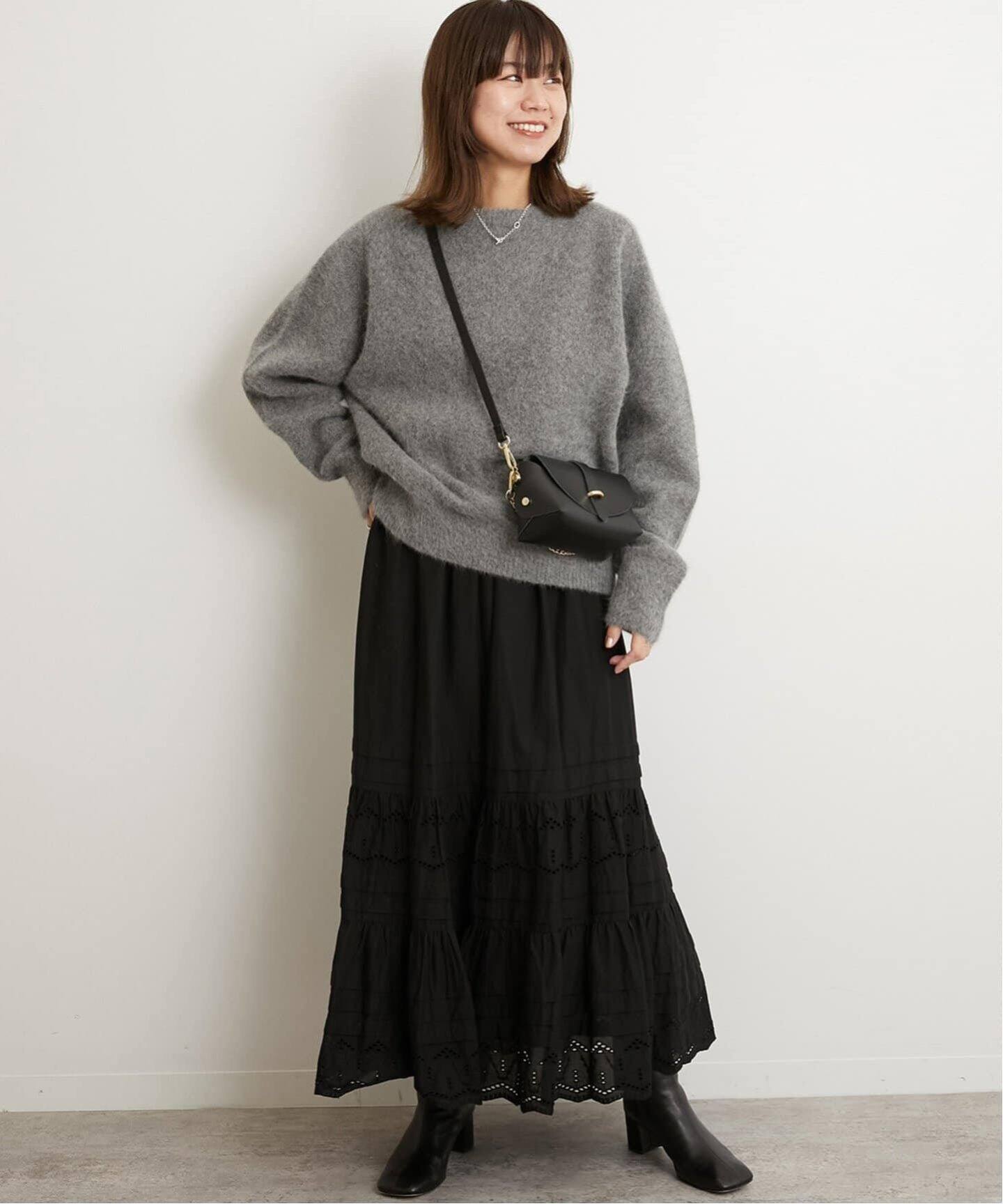 JOURNALSTANDARDrelumeコットンボイルタック刺繍マキシスカート JOURNAL STANDARD relume｜《WEB限定追加予約》コットンボイル