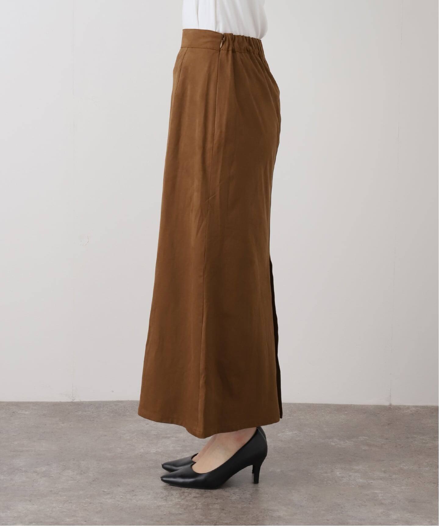 スエードライク Iラインスカート（ロング・マキシ丈スカート