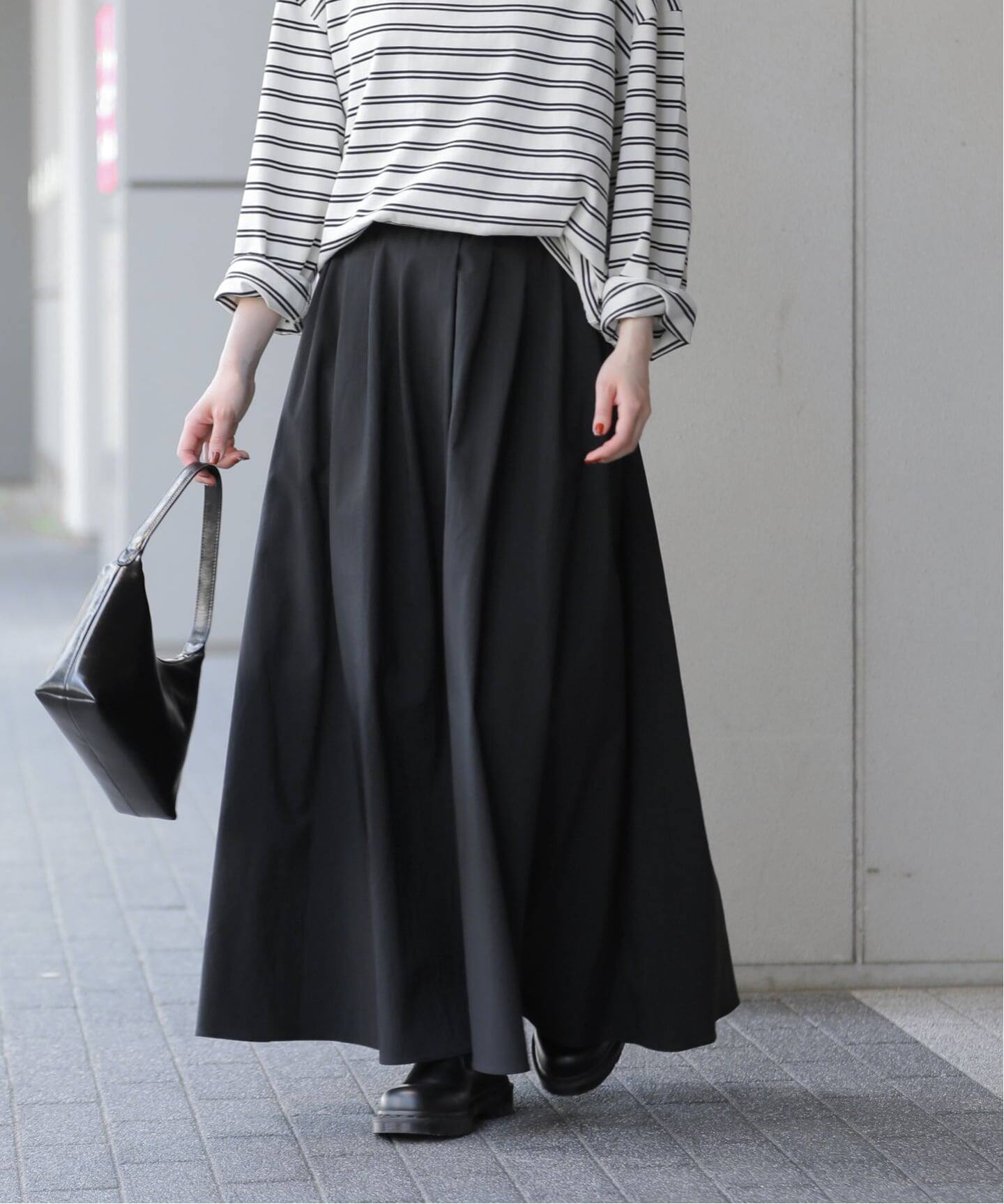 WEB限定追加》ギャザーフレアスカート（ロング・マキシ丈スカート