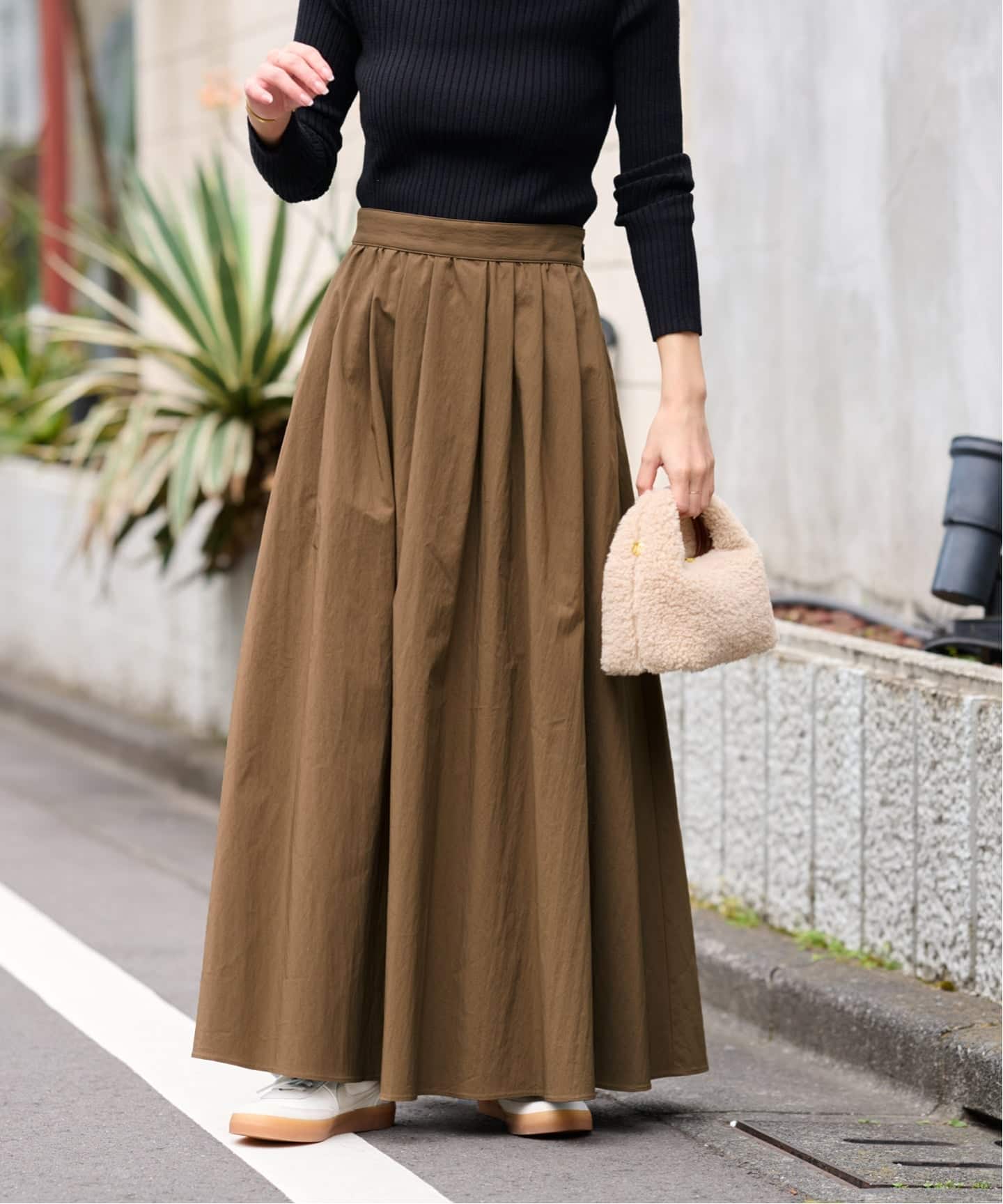 シャルルアナスタス　ボリュームスカート 人気スカート】ボリュームギャザーロングスカート(スカート