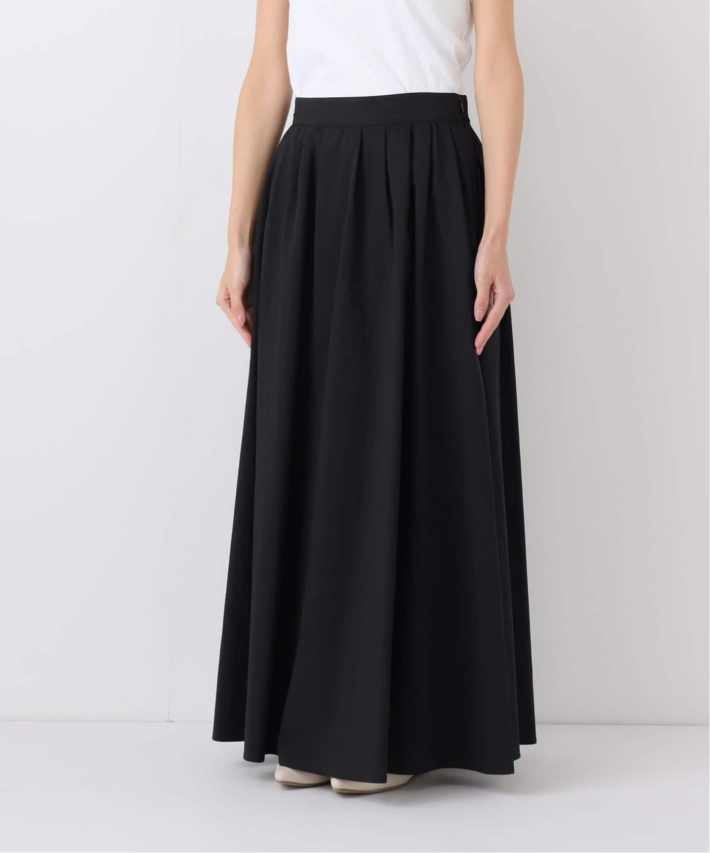 美品 2023年 JIL SANDER NAVY ギャザーフレアスカート M シアサッカーギャザーフレアスカート（スカート）｜LIAN（リアン