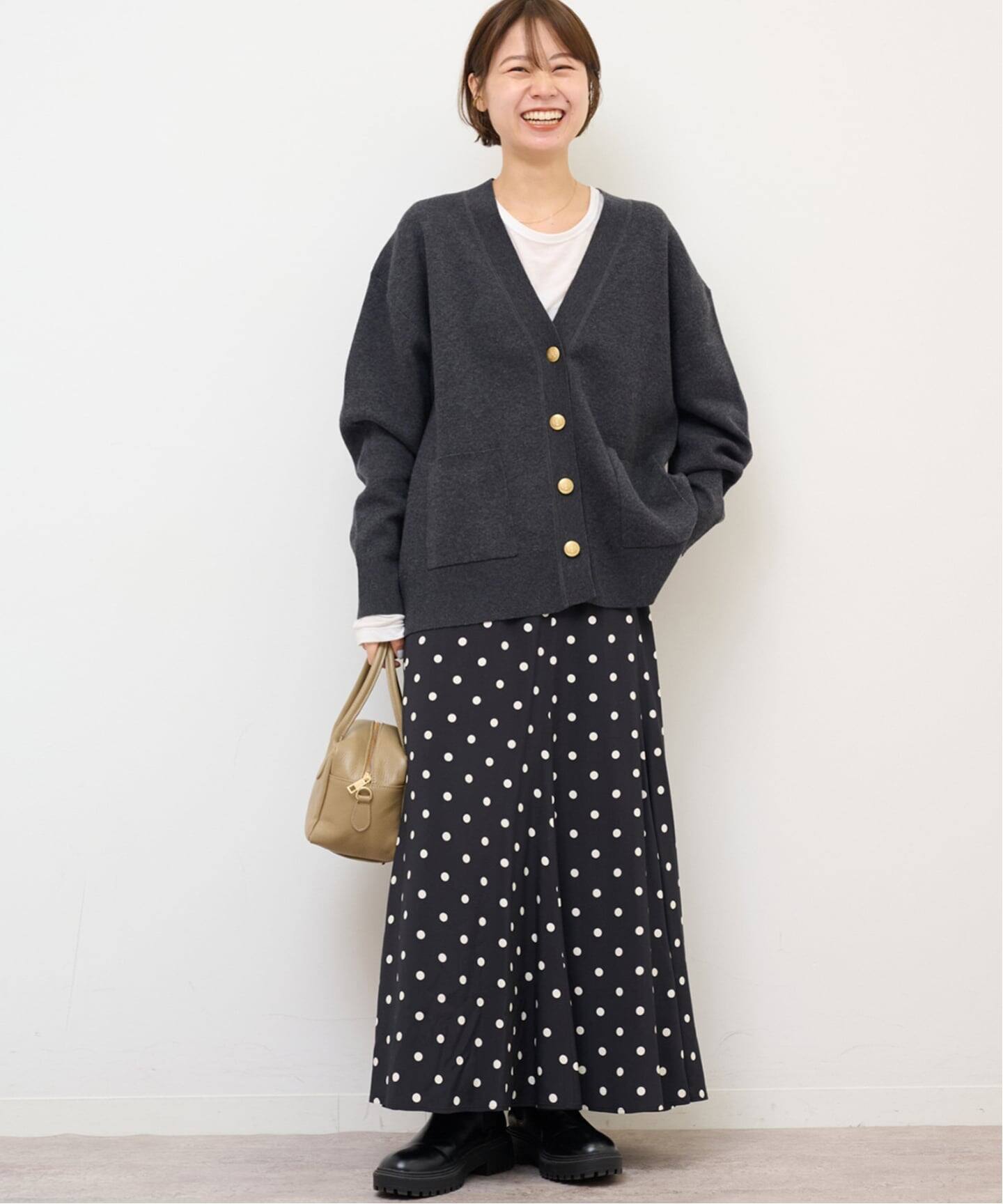 WEB限定》ドットプリントマーメイドスカート（ロング・マキシ丈
