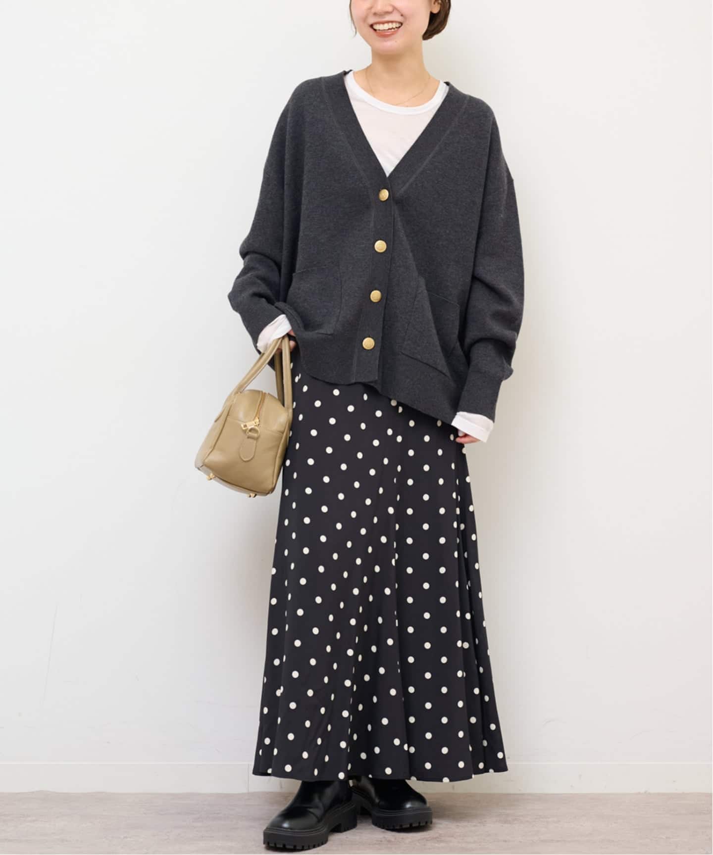 WEB限定》ドットプリントマーメイドスカート（ロング・マキシ丈