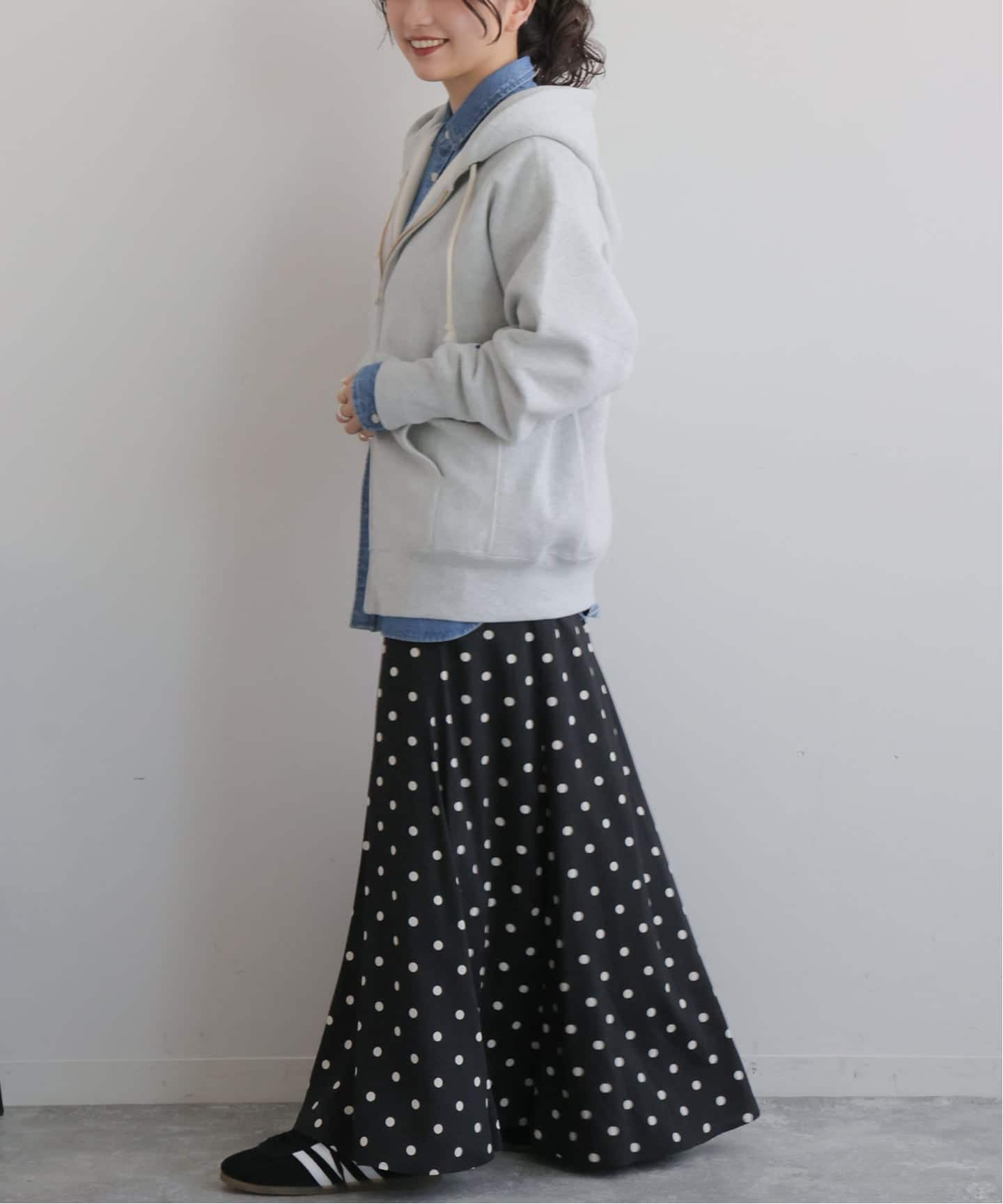 relume ドットプリントマーメイドスカート WEB限定》ドットプリントマーメイドスカート（ロング・マキシ丈