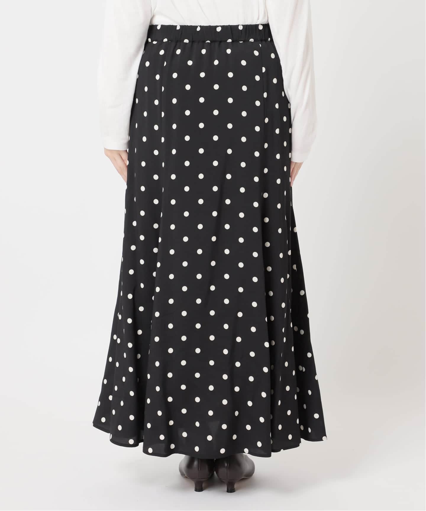 WEB限定》ドットプリントマーメイドスカート（ロング・マキシ丈