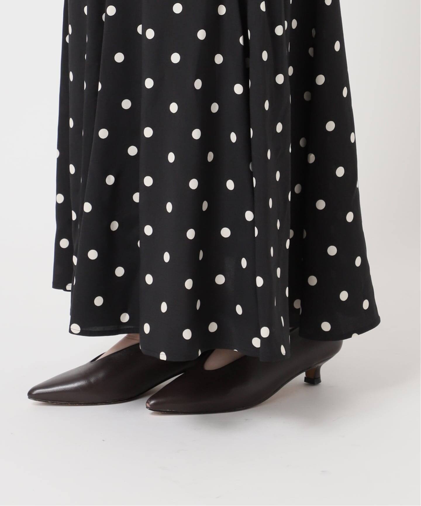 WEB限定》ドットプリントマーメイドスカート（ロング・マキシ丈