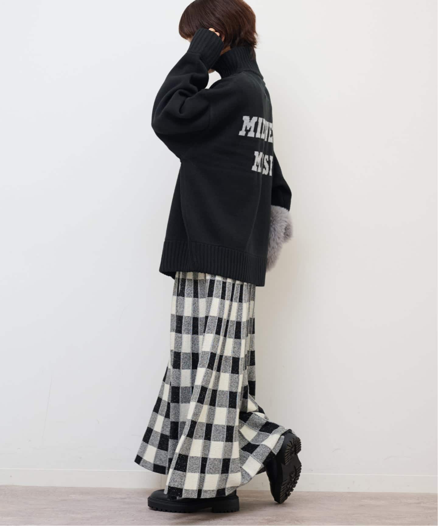 TORRAZZO DONNA/トラッゾドンナ】リバーシブルジャガードスカート