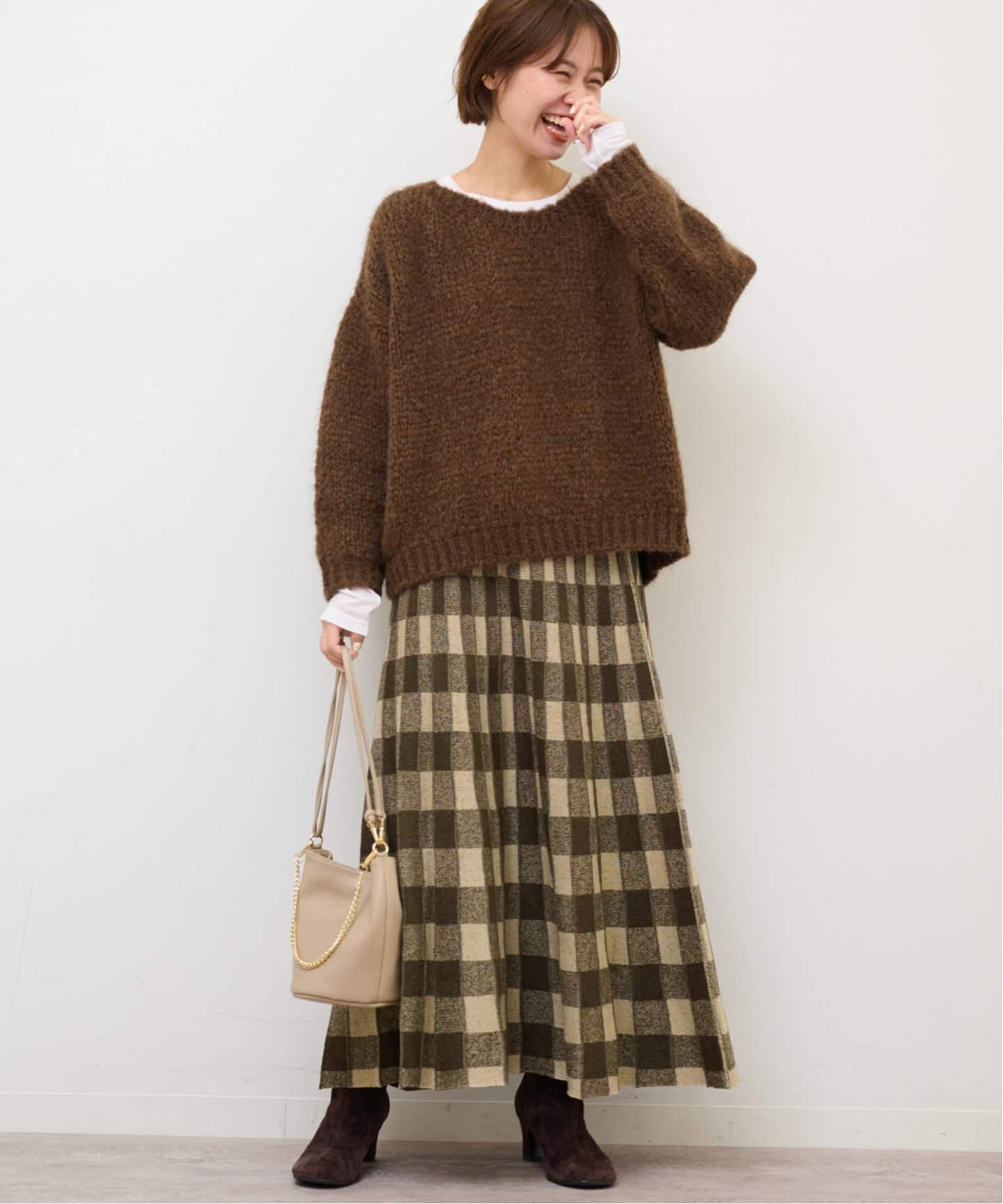 TORRAZZO DONNA/トラッゾドンナ】リバーシブルジャガードスカート