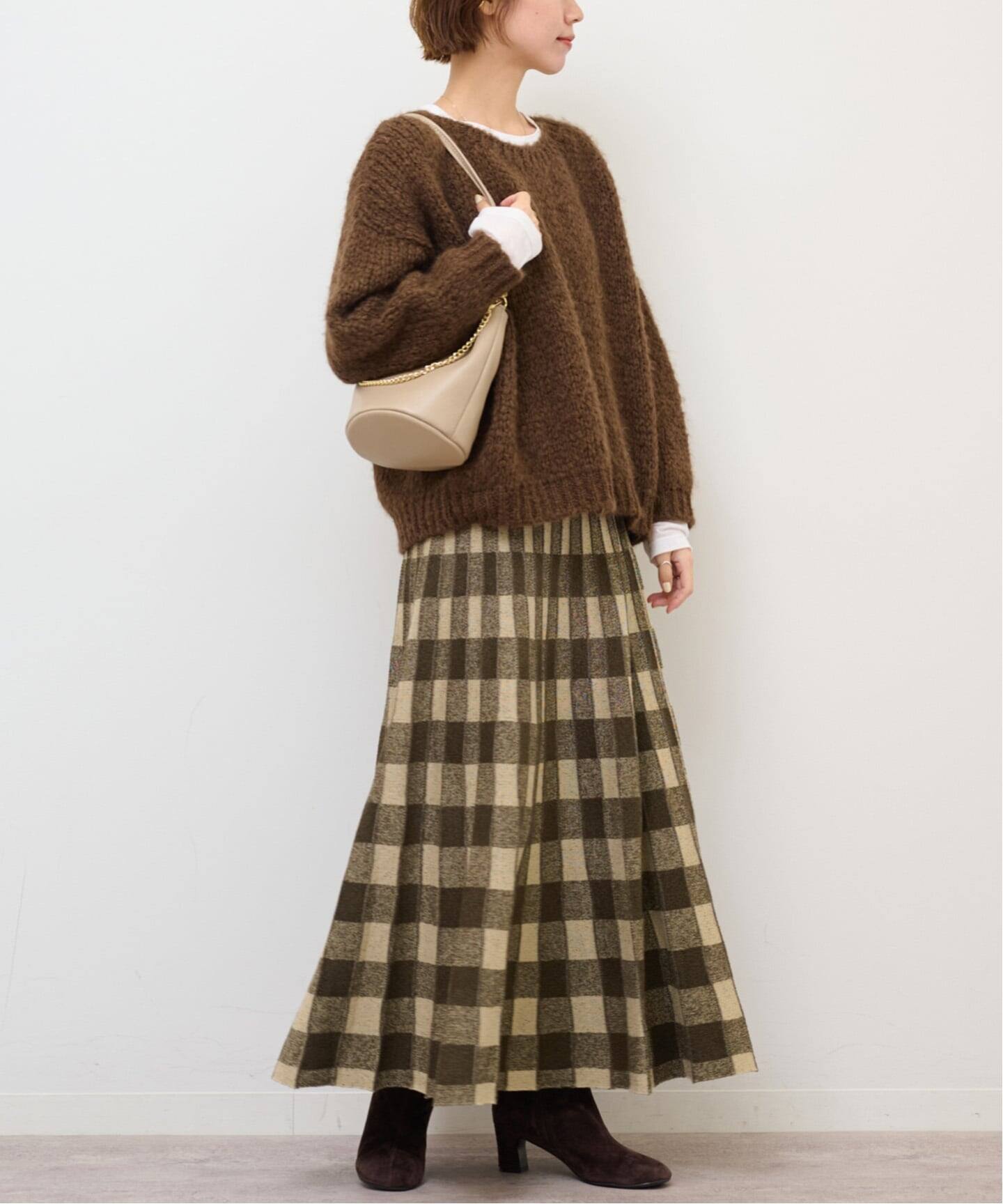 TORRAZZO DONNA/トラッゾドンナ】リバーシブルジャガードスカート