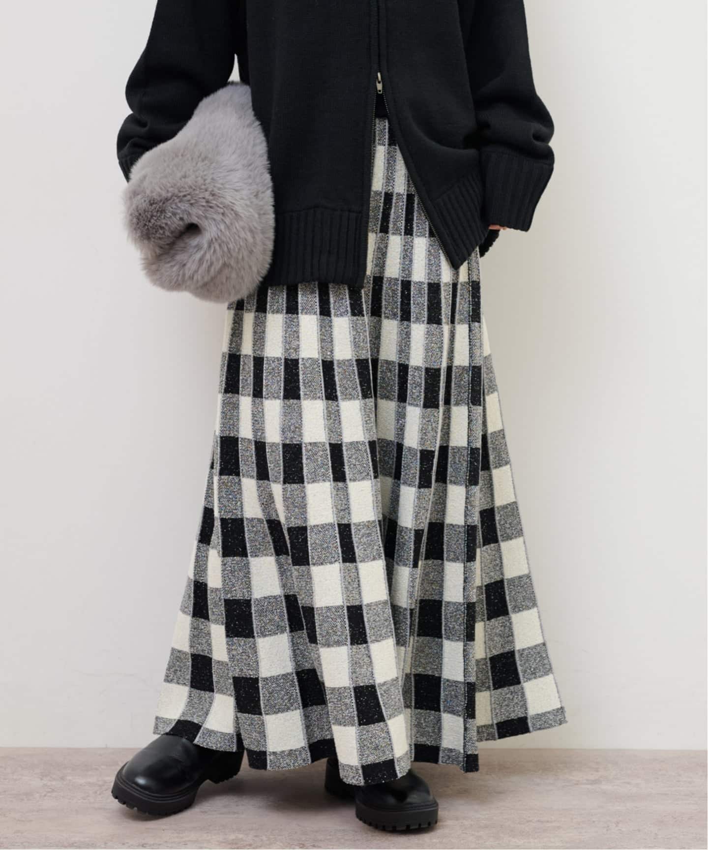 JOURNAL STANDERD relume リバーシブルジャガードスカート TORRAZZO DONNA/トラッゾドンナ】リバーシブルジャガード