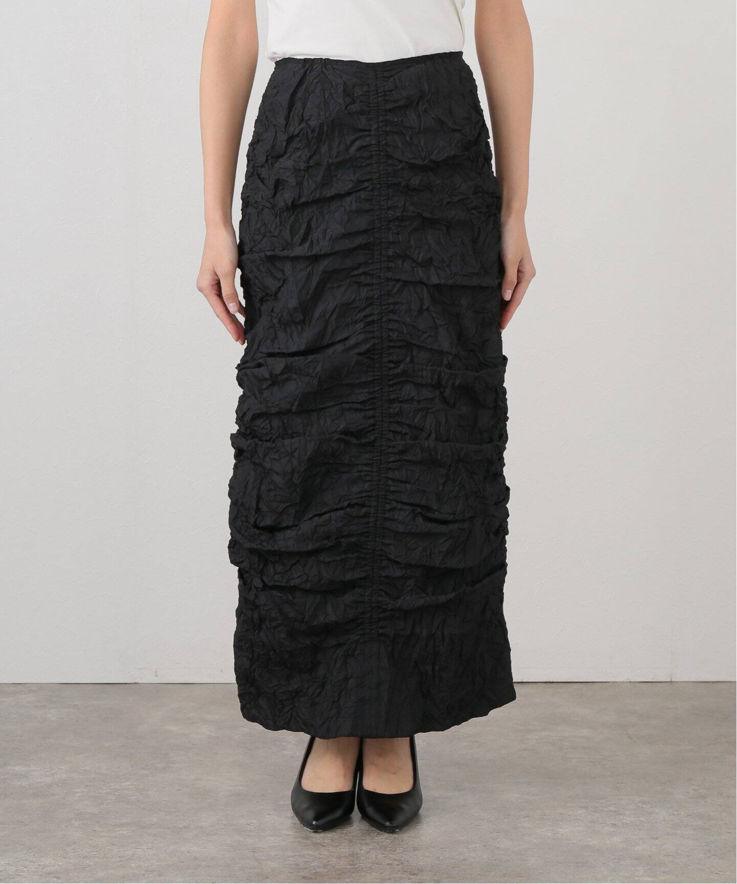 【美品】Chambray Gather Skirt 36 BK TODAYFUL/トゥデイフル】 Chambray Gather Skirt：スカート（その他