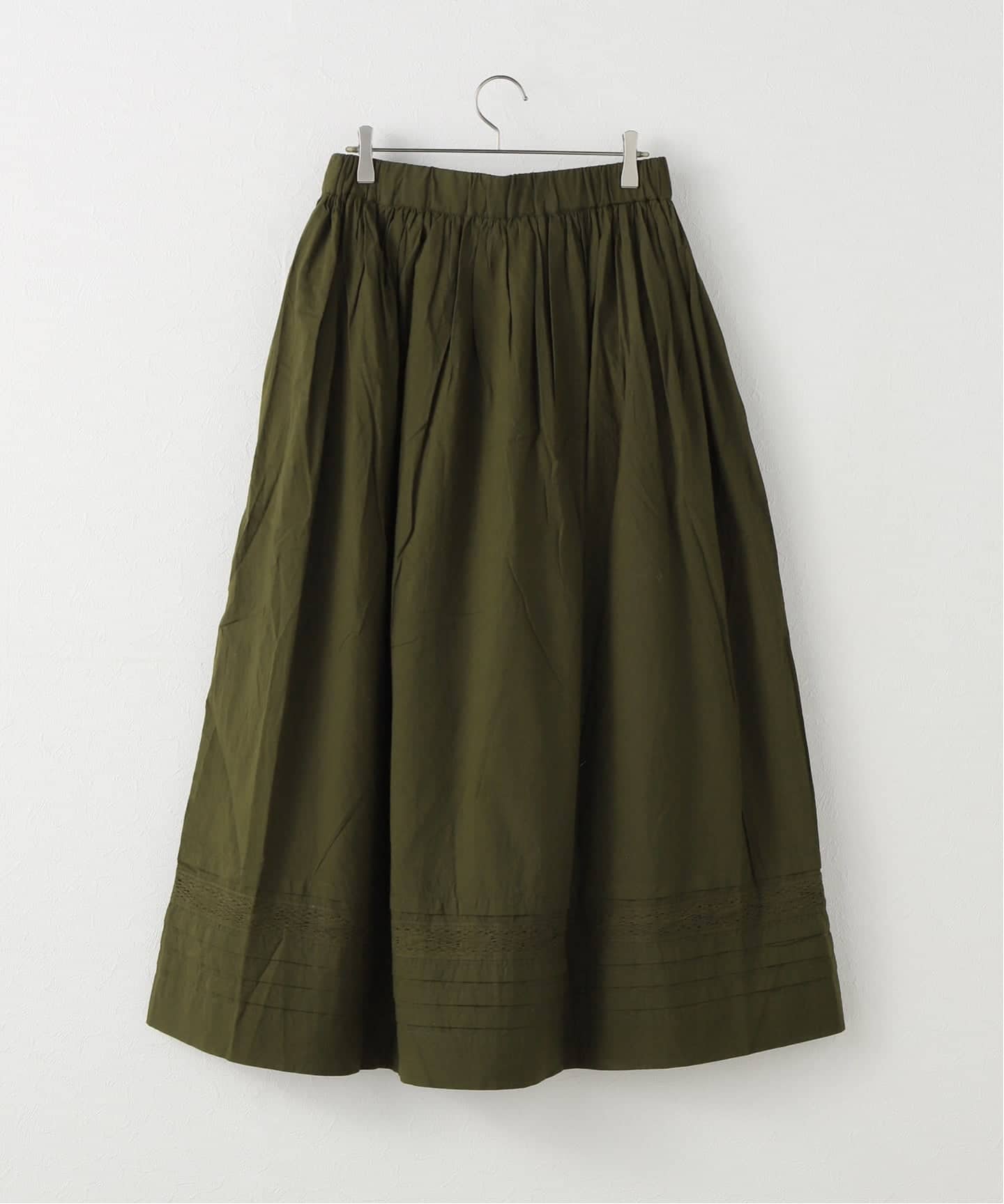 SOIL/ソイル】60s CAMBRIC PLAIN LACE GATHERED SK（ロング・マキシ丈