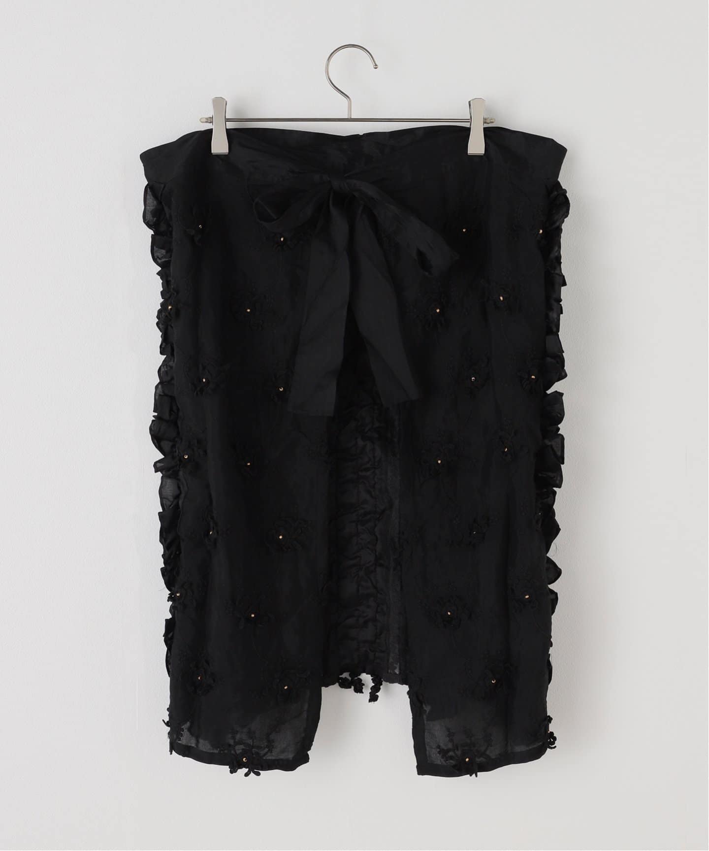 crinkle crinkle crinkle】 frill rayon shantung apron SK