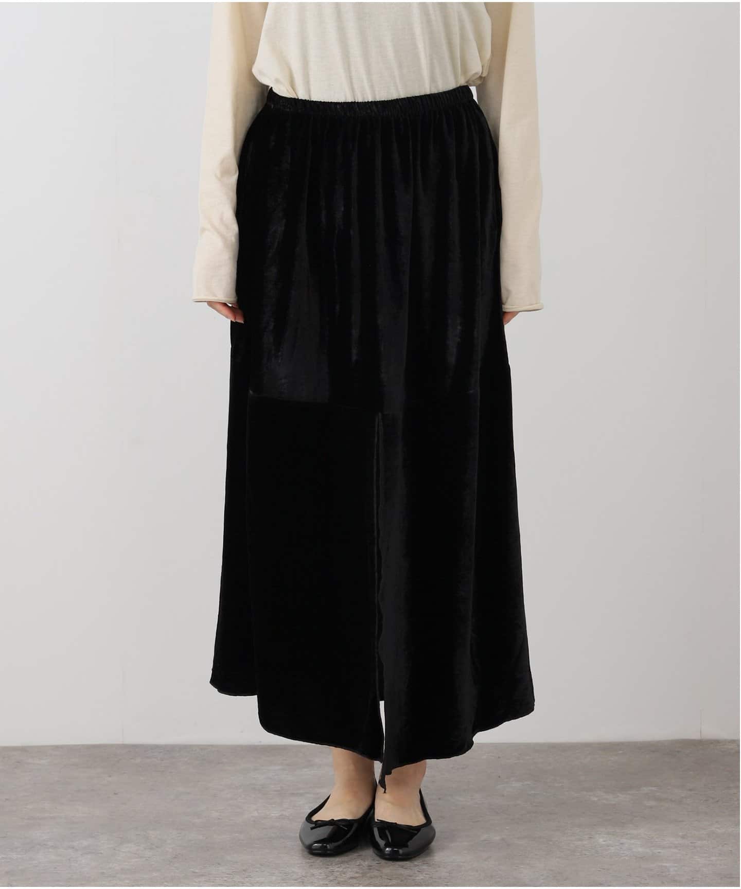 Baserange黒 ロングスカート ベースレンジ BASERANGE BASERANGE ロングスカート BRIG SKIRT